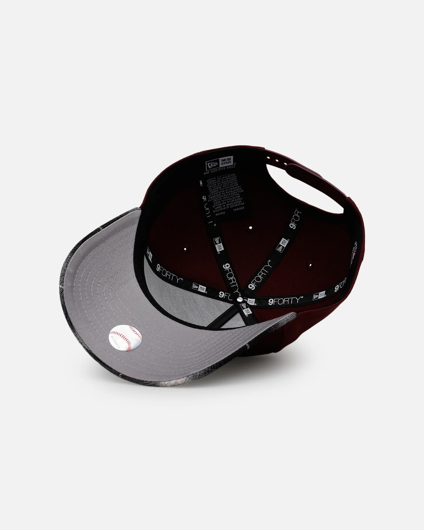 New Era New York Yankees 'Workwear' 9FORTY A-Frame Snapback Maroon - Image 7
