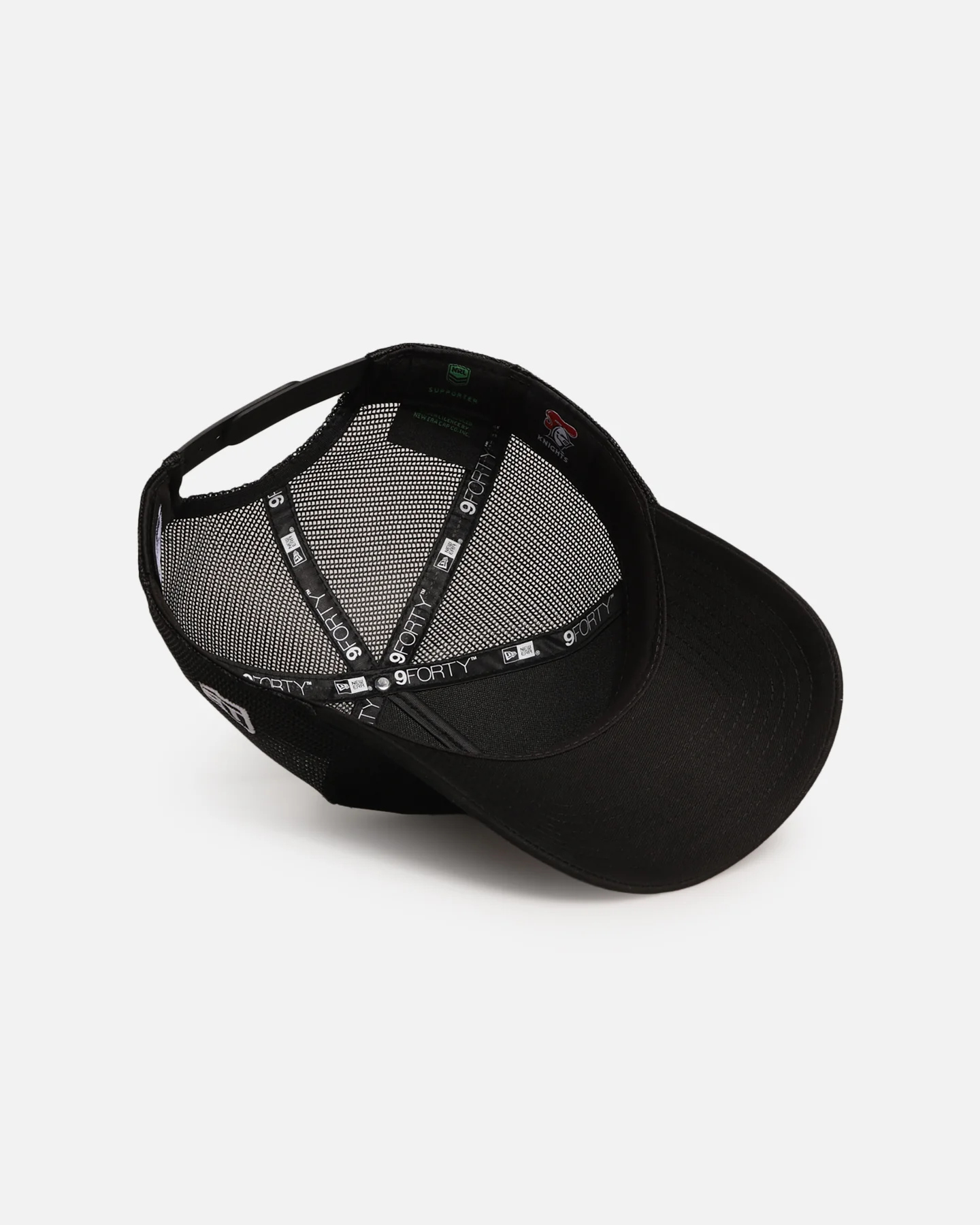New Era Newcastle Knights 'NRL Mesh Crown' 9FORTY A-Frame Trucker Snapback Black - Image 6