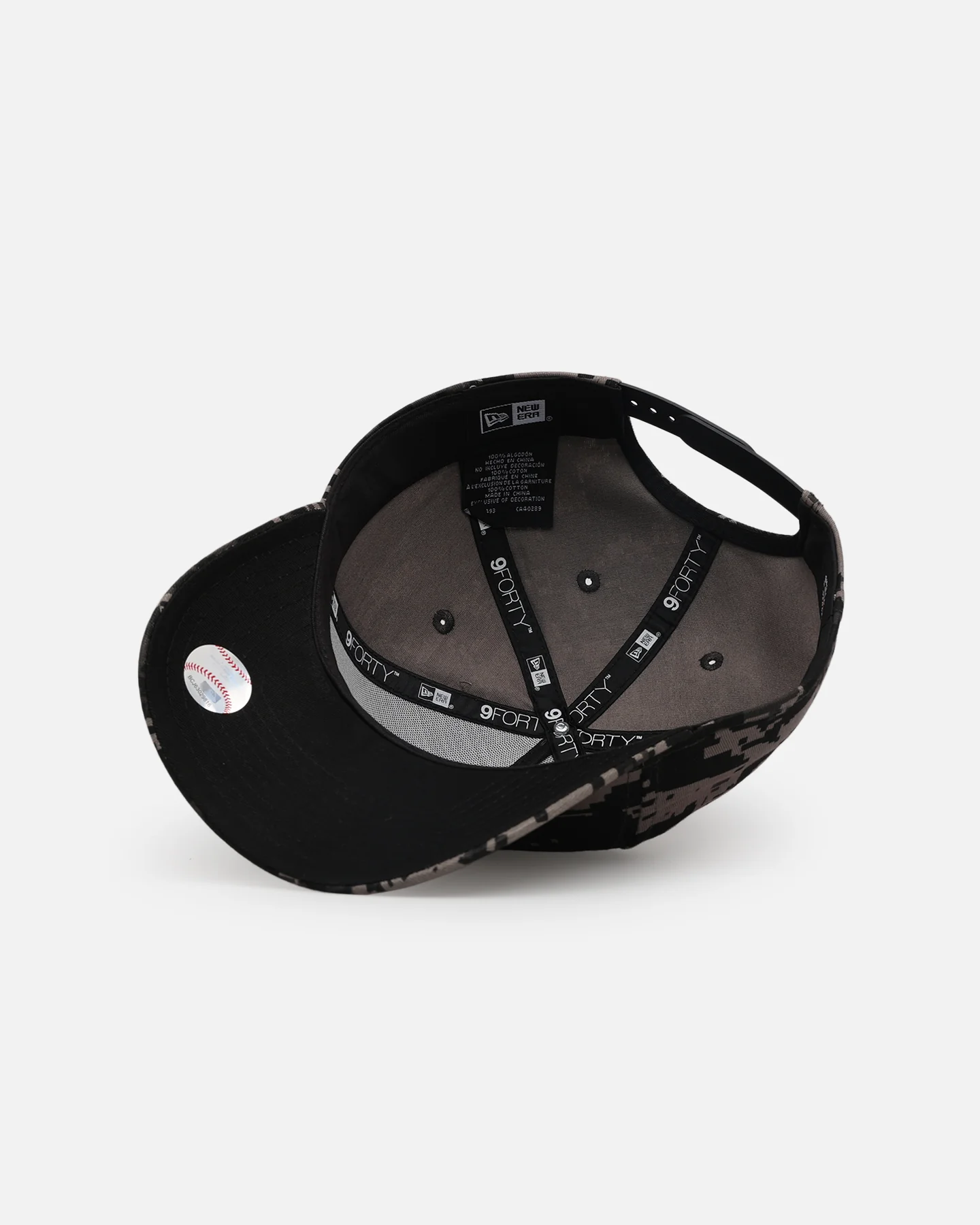 New Era Oakland Athletics 'Black Digi Camo' 9FORTY A-Frame Snapback Black/Grey - Image 6