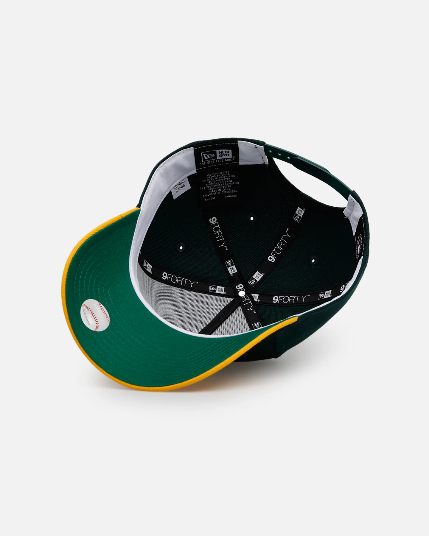 New Era Oakland Athletics 'Homage' 9FORTY A-Frame Snapback Green/Yellow - Image 6