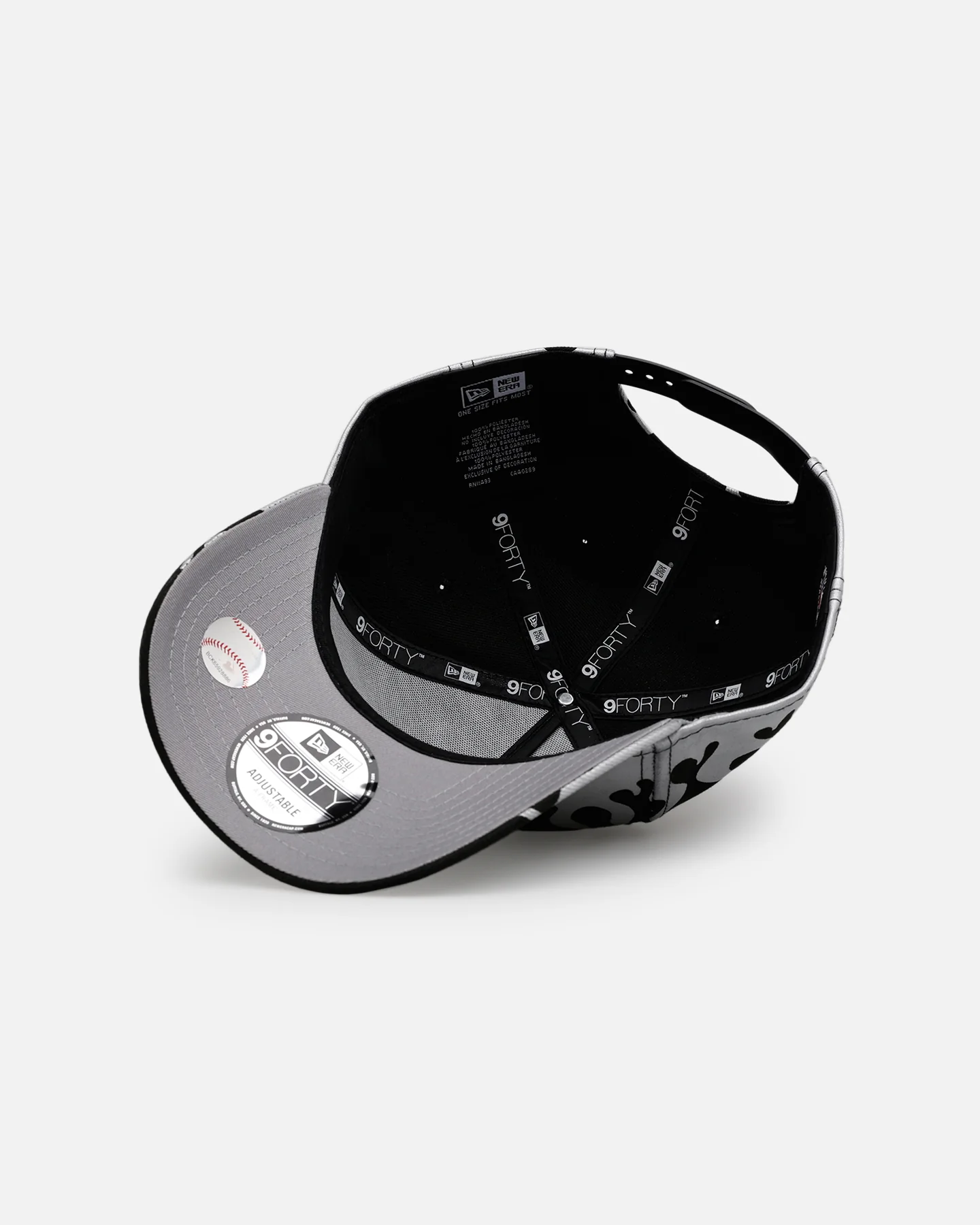 New Era Oakland Athletics 'Metallic Flames' 9FORTY A-Frame Snapback Black/Silver - Image 6