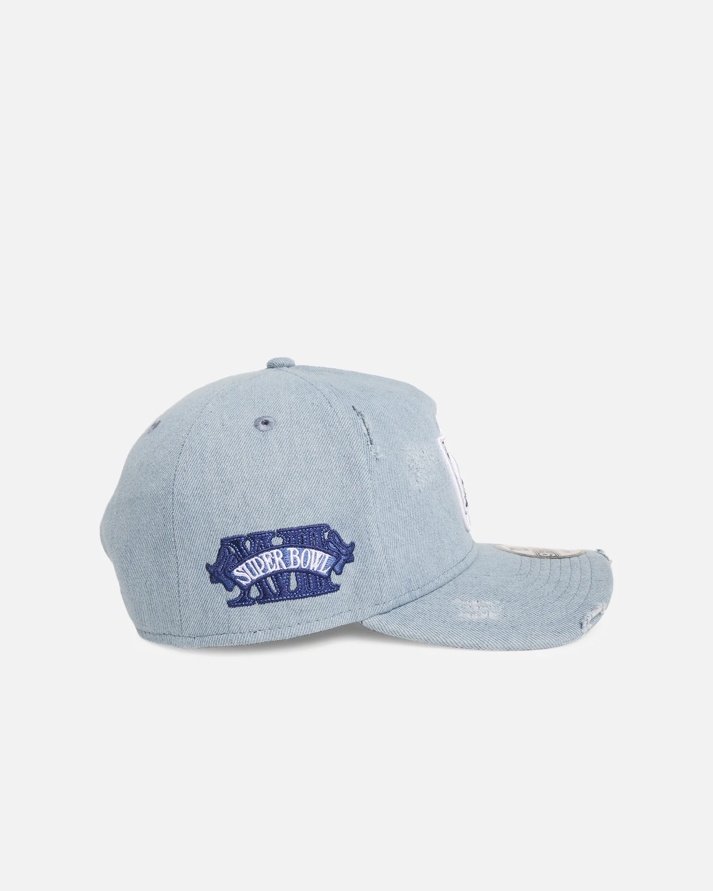 New Era Oakland Raiders 'Distressed Denim' 9FORTY A-Frame Snapback Light Wash Denim - Image 3