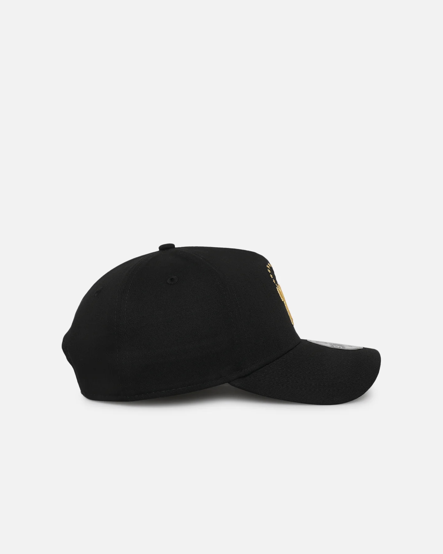 New Era Philadelphia 76ers 'NBA Black & Gold Embroidery' 9FORTY A-Frame Snapback Black/Gold - Image 3