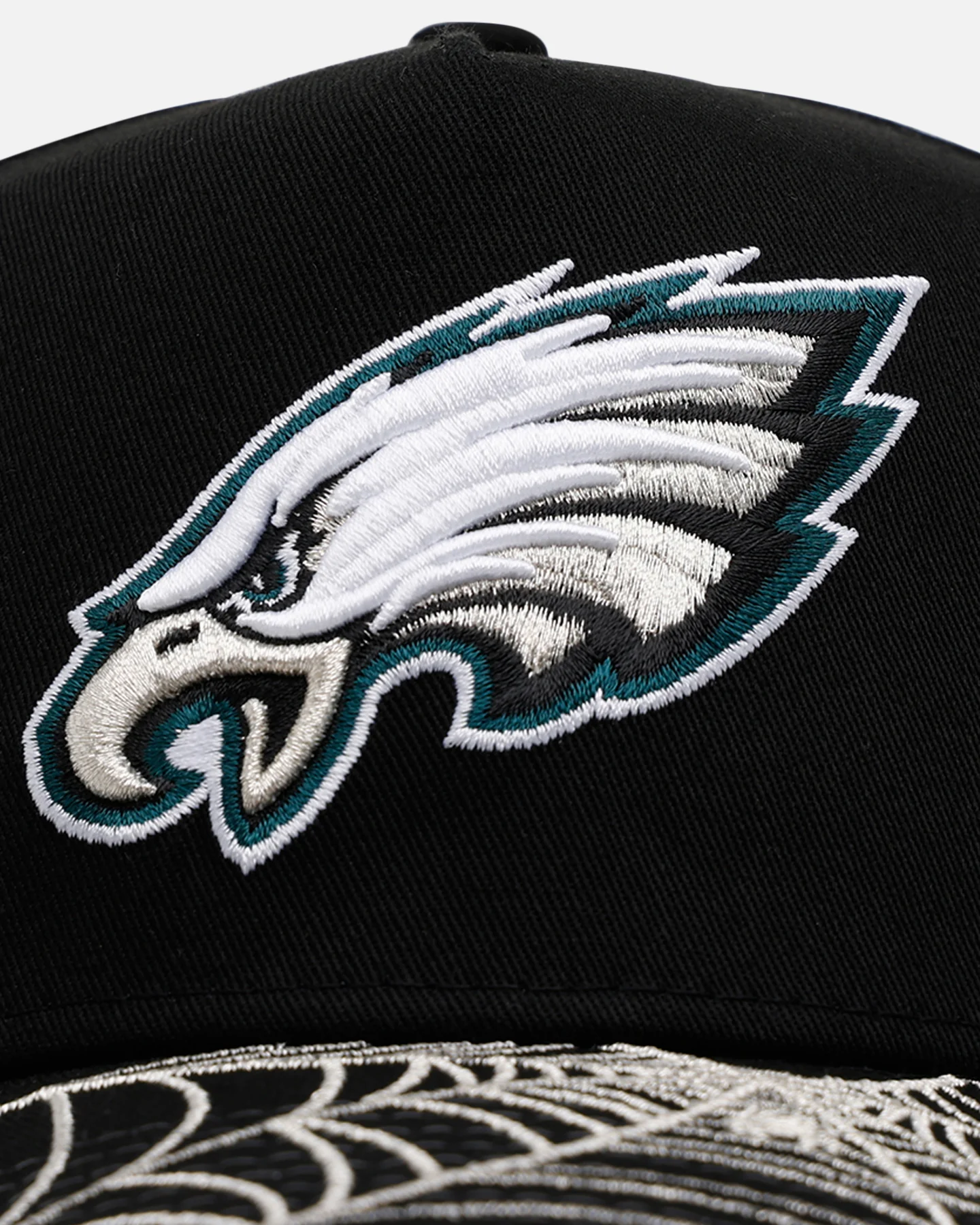 New Era Philadelphia Eagles 'Spider Web Visor' 9FORTY A-Frame Snapback Black - Image 6