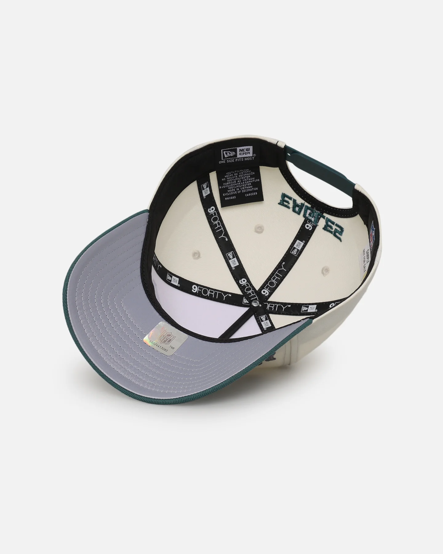 New Era Philadelphia Eagles 'Super Bowl Logos' 9FORTY A-Frame Snapback Chrome - Image 6