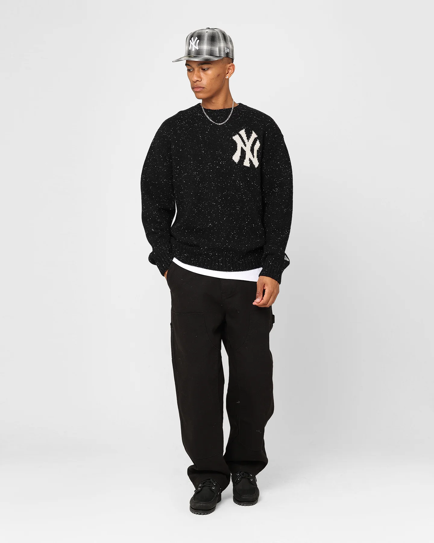 New Era New York Yankees Oversized Knit Sweater Black - Image 2