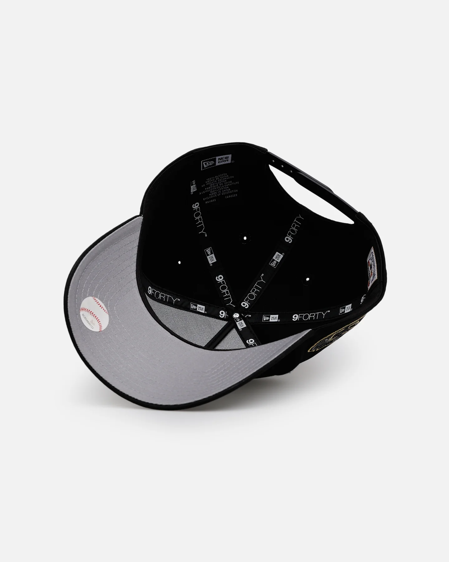 New Era San Diego Padres 'Raised Metallic Chainstitch' 9FORTY A-Frame Snapback Black - Image 6