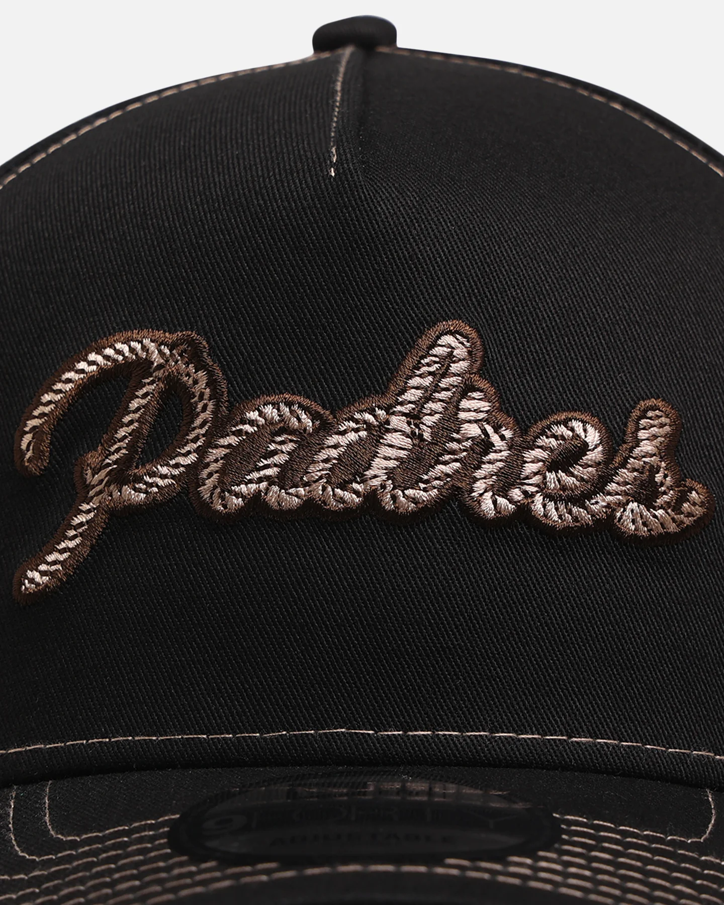New Era San Diego Padres 'Rope Script' 9FORTY A-Frame Snapback Black/White - Image 5