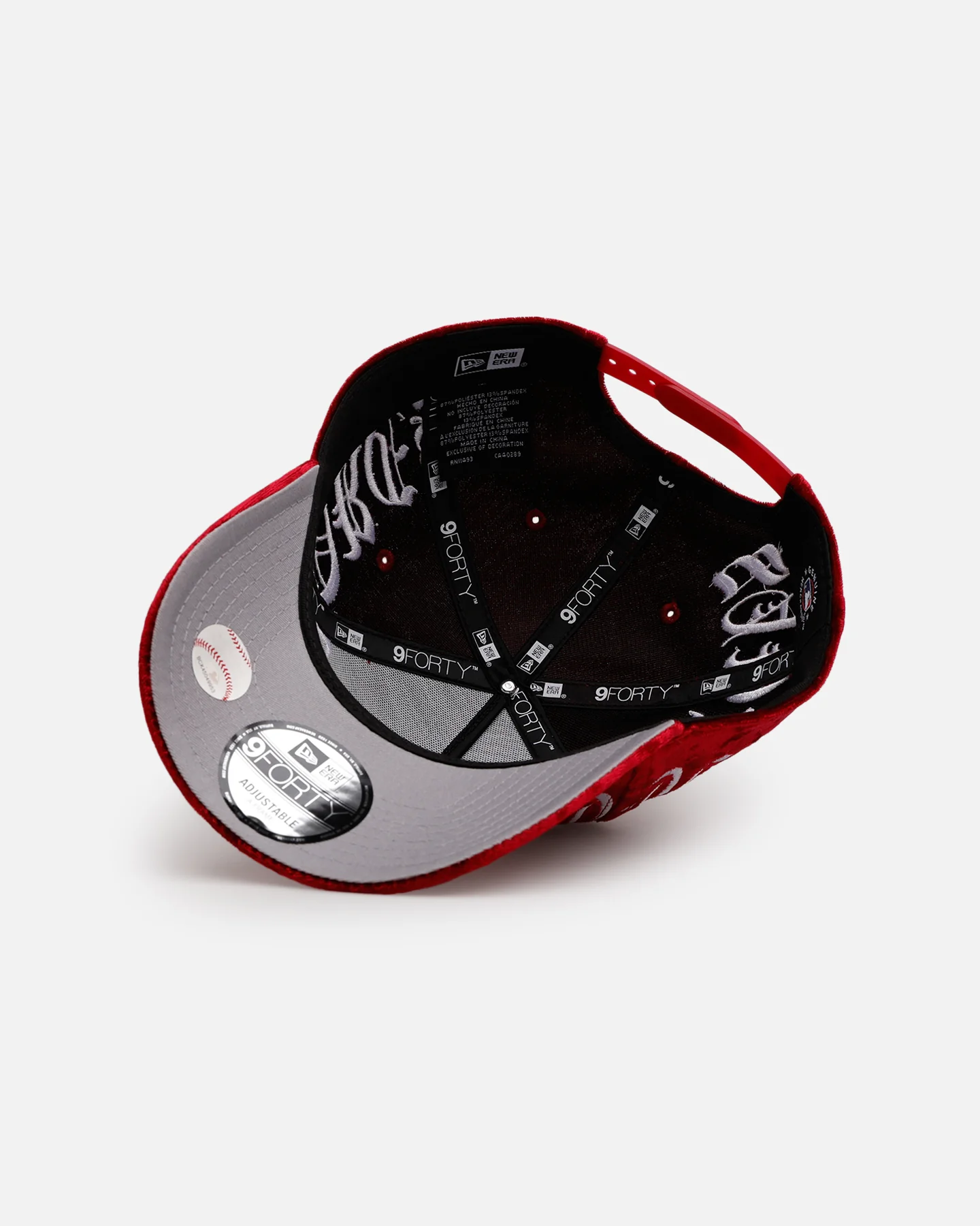 New Era San Diego Padres 'Velvet Gothic Script' 9FORTY A-Frame Snapback Maroon - Image 7