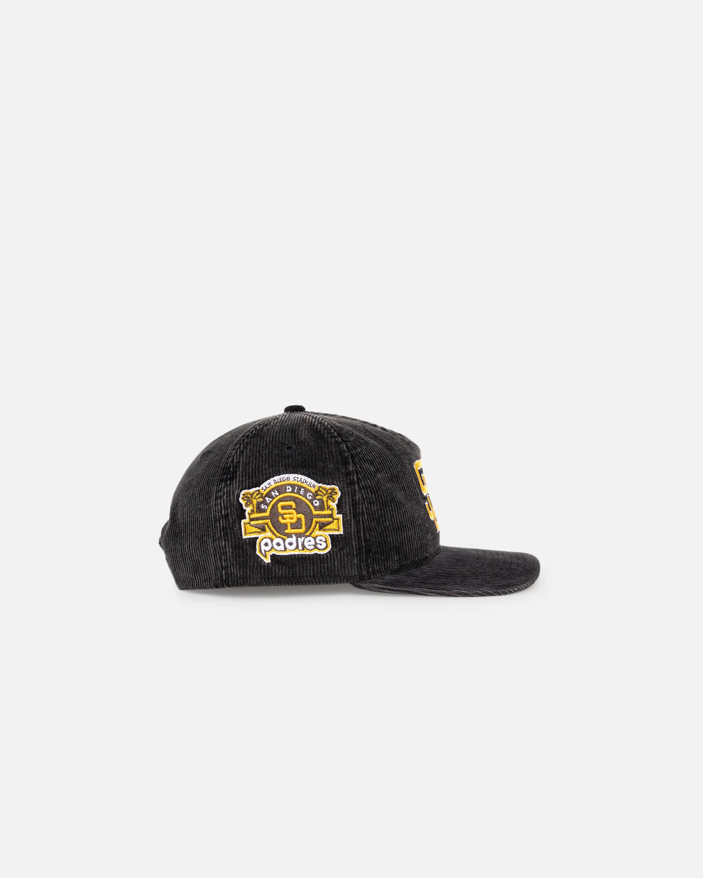 New Era San Diego Padres 'Washed Corduroy Golfer' Pre-Curved Golfer Snapback Washed Black - Image 3
