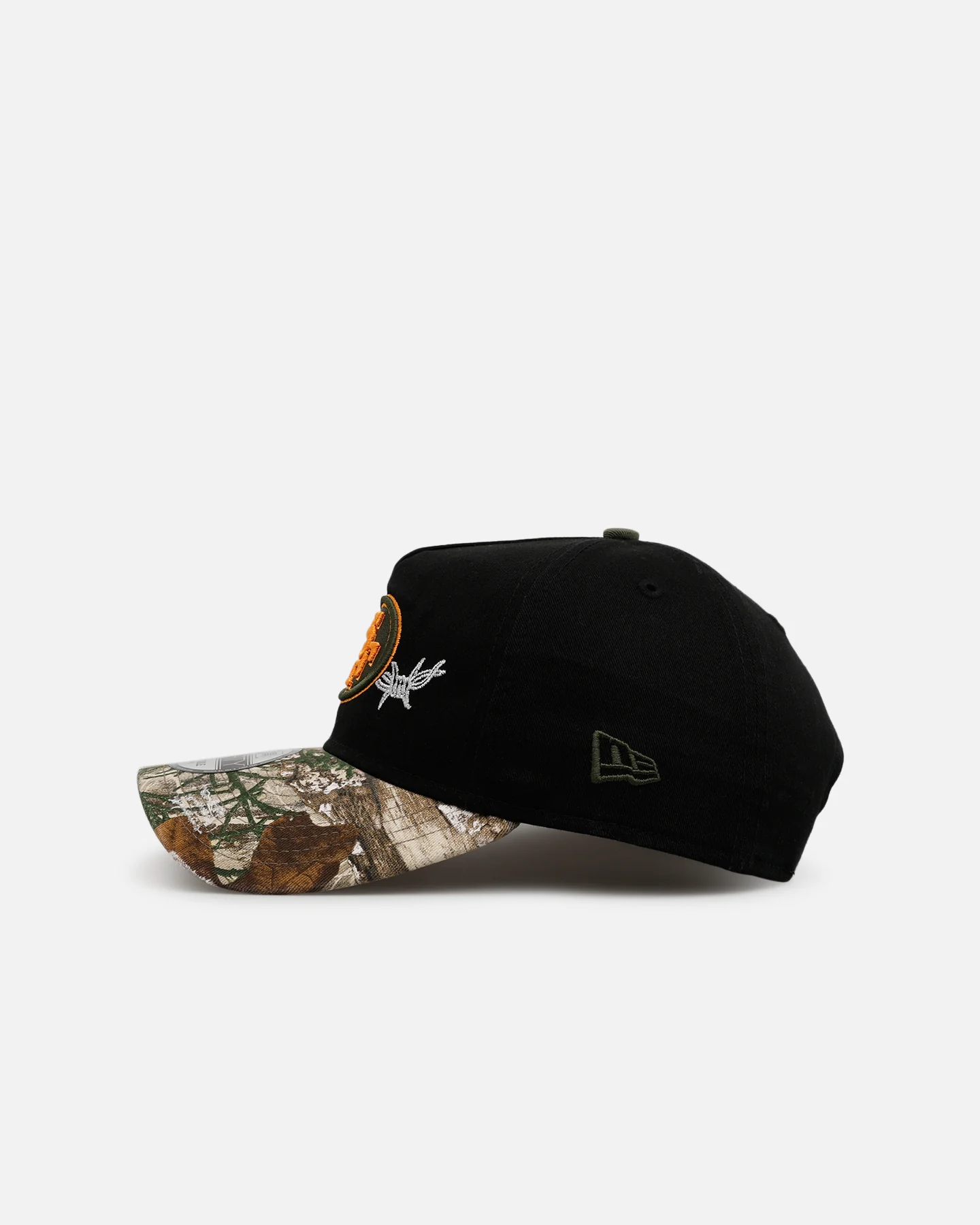 New Era San Francisco 49ers 'Realtree Grit 2.0' 9FORTY A-Frame Snapback Black/Green/Orange - Image 4