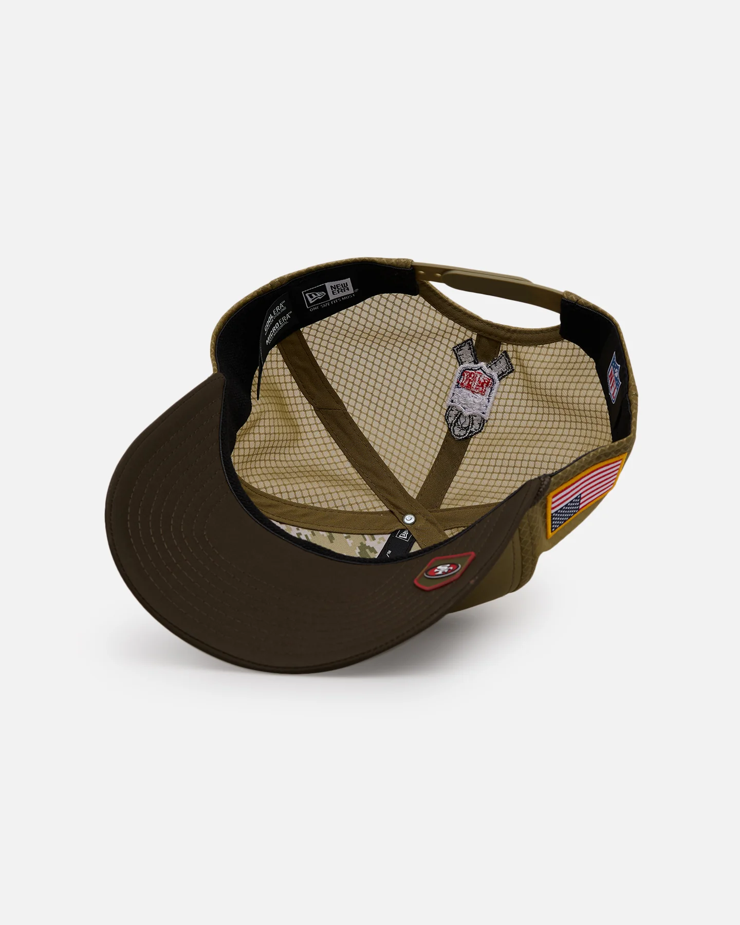 New Era San Francisco 49ers 'Salute' 9SEVENTY Snapback Olive - Image 6