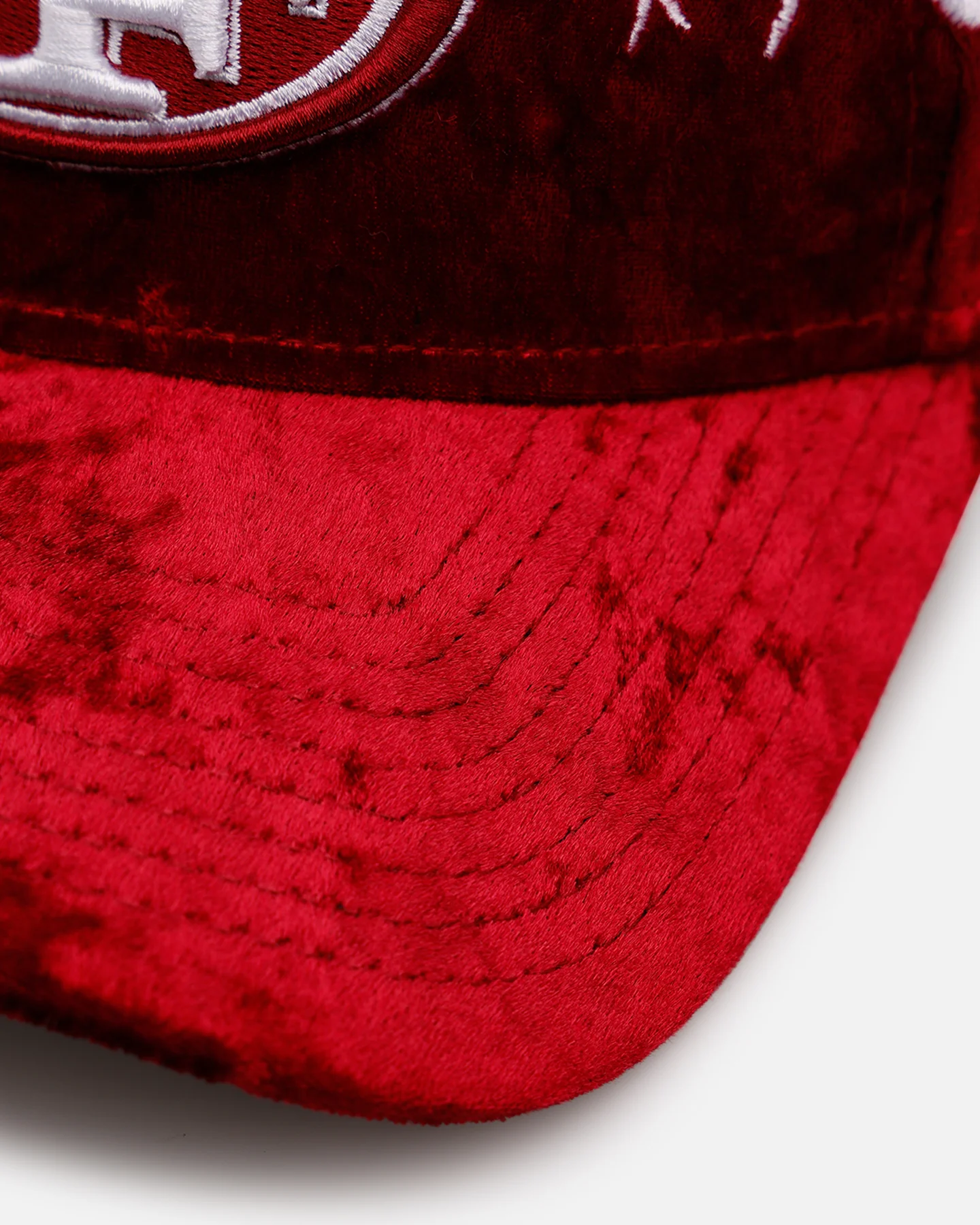 New Era San Francisco 49ers 'Velvet Gothic Script' 9FORTY A-Frame Snapback Maroon - Image 2