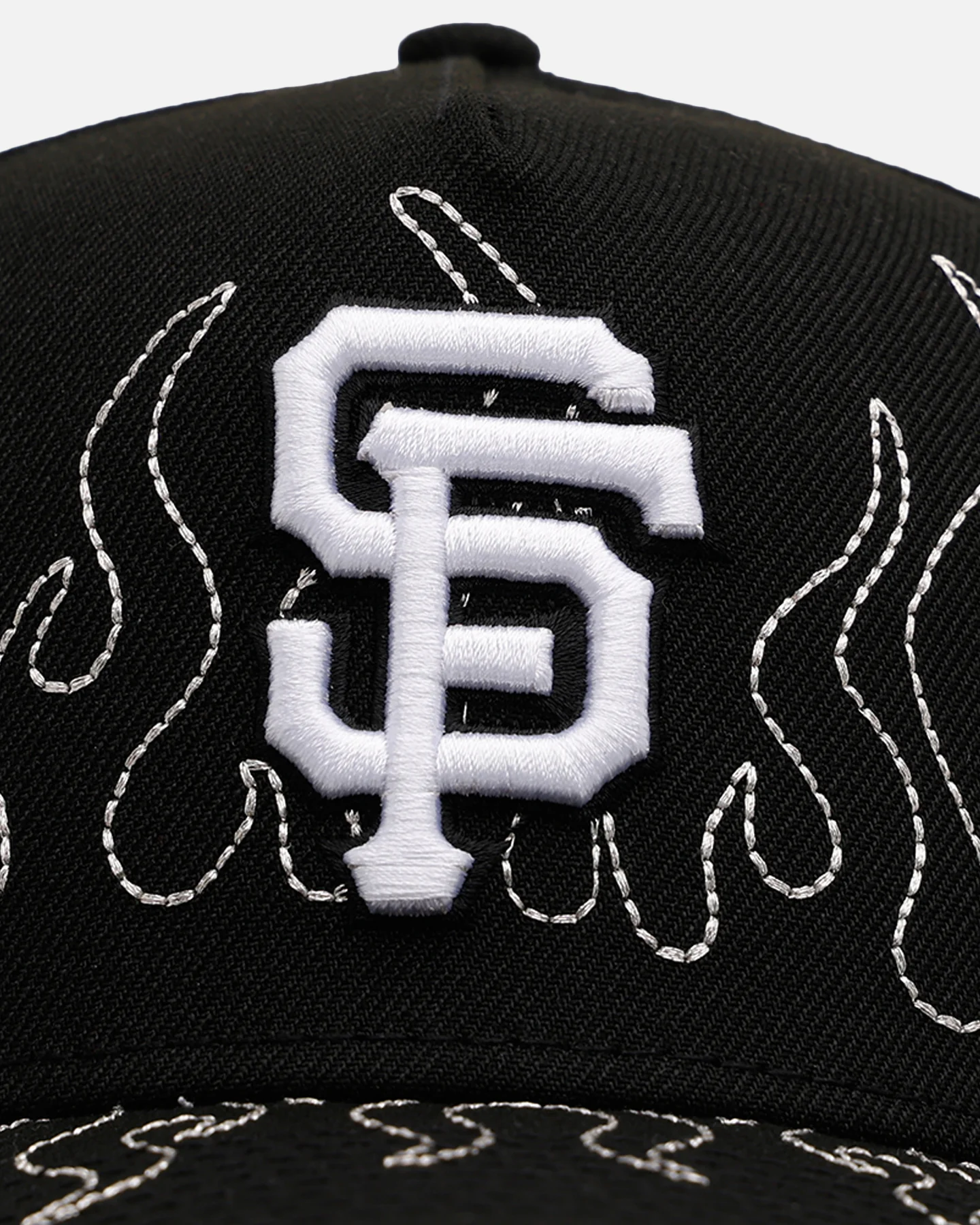 New Era San Francisco Giants 'Outline Flames' 9FORTY A-Frame Snapback Black - Image 5