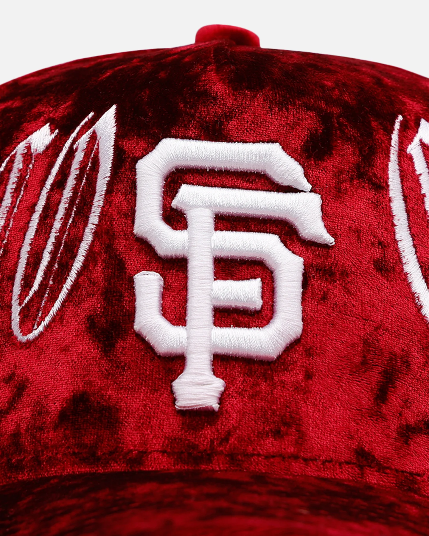 New Era San Francisco Giants 'Velvet Gothic Script' 9FORTY A-Frame Snapback Maroon - Image 6