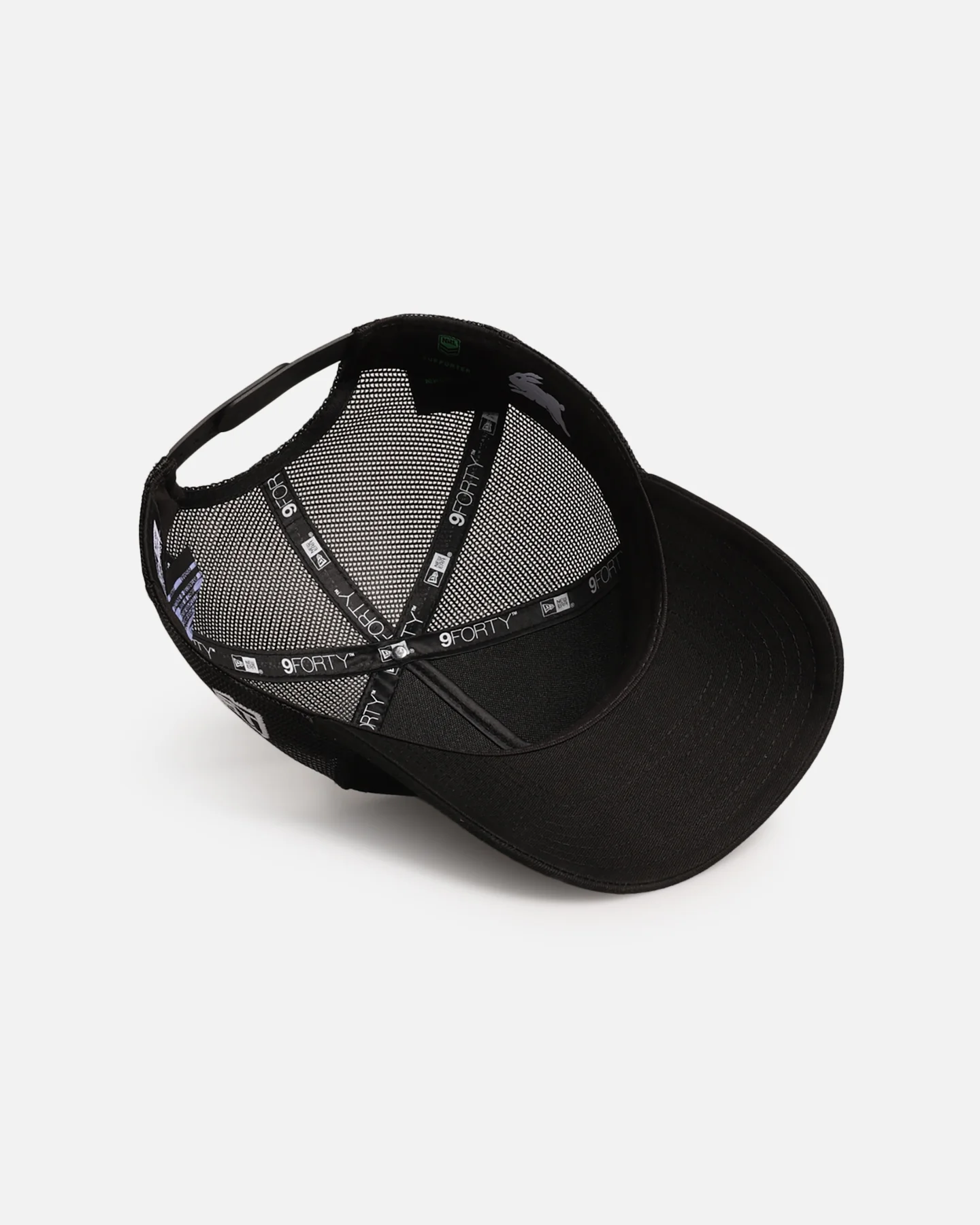 New Era South Sydney Rabbitohs 'NRL Mesh Crown' 9FORTY A-Frame Trucker Snapback Black - Image 6