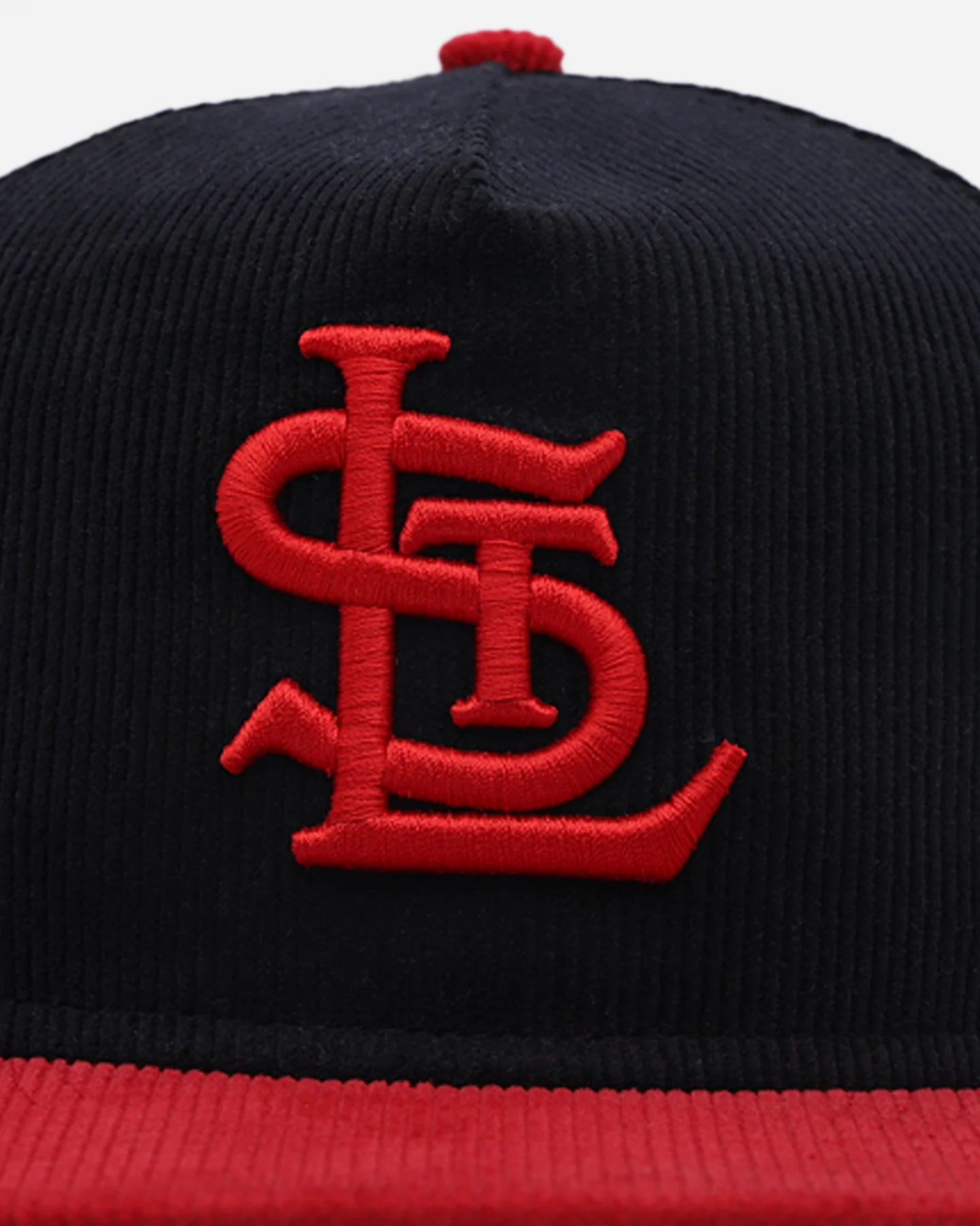 New Era St. Louis Cardinals 'Throwback Cord Golfers' Corduroy Golfer Snapback Navy/Red - Image 6