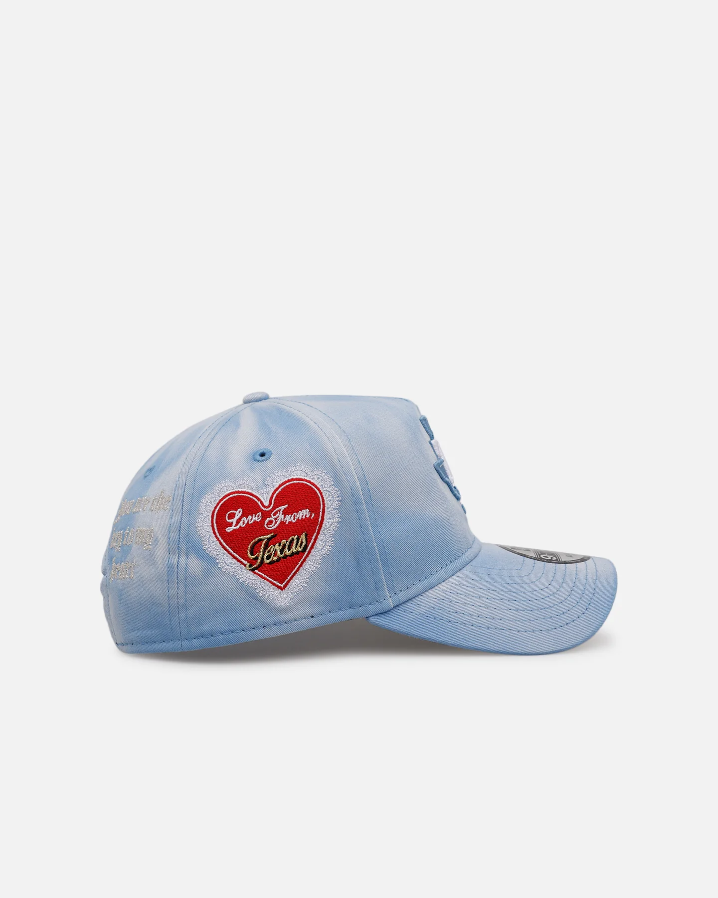 New Era Texas Rangers 'Hopeless Romantic' 9FORTY A-Frame Snapback Sky Blue - Image 3
