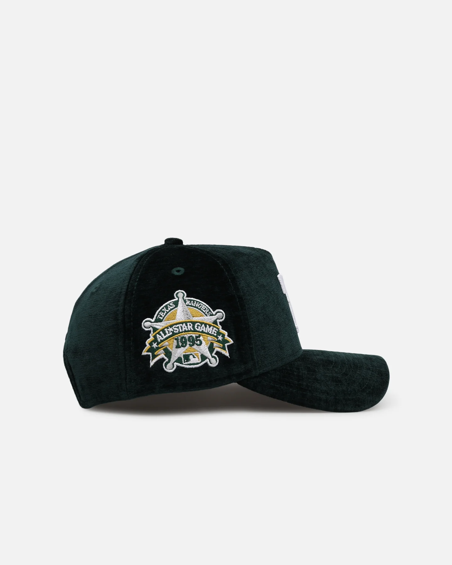 New Era Texas Rangers 'Plush Chenille' 9FORTY A-Frame Snapback Dark Green - Image 4