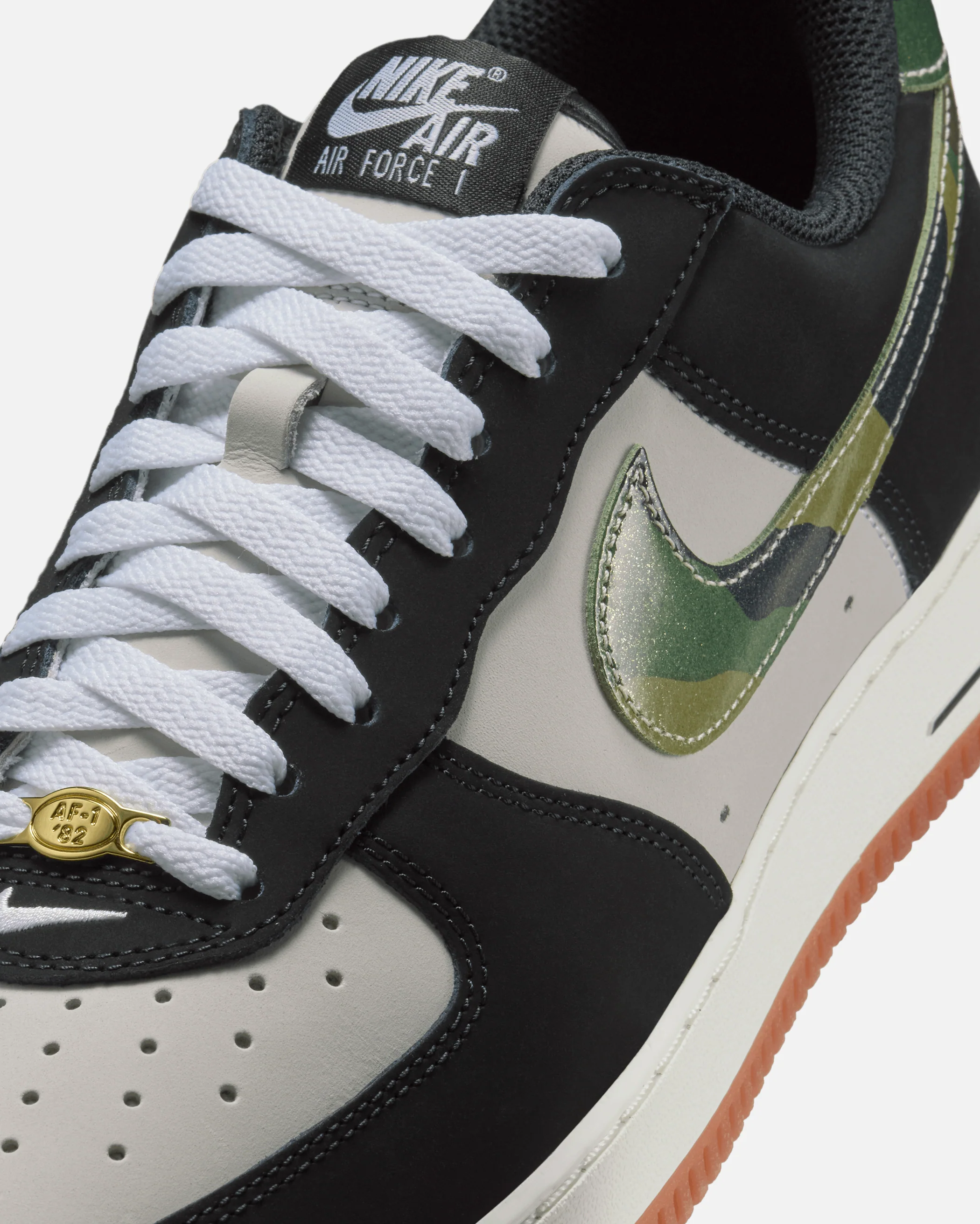 Nike Air Force 1 Low Retro "Camo" White/Black/Gum - Image 6