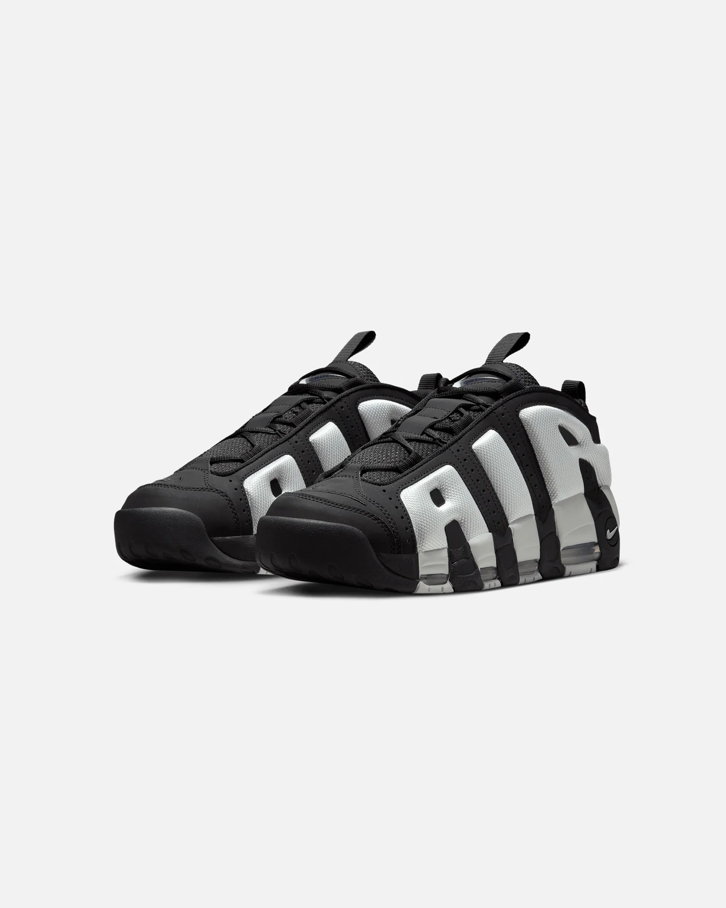 Nike Air More Uptempo Low Black/Photon Dust-Metallic Silver - Image 2