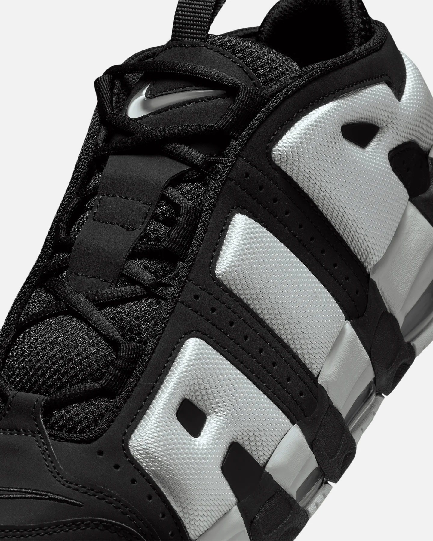 Nike Air More Uptempo Low Black/Photon Dust-Metallic Silver - Image 6