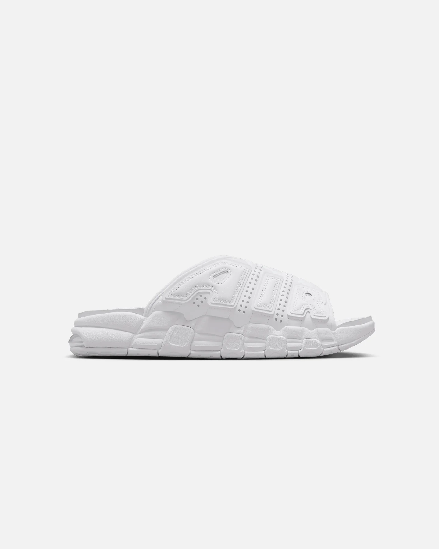 Nike Air More Uptempo Slides White/White-White - Image 3