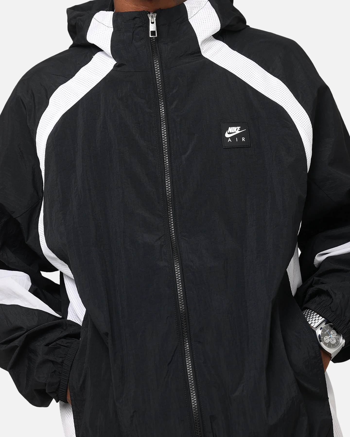 Nike Air Woven Jacket Black/White/White - Image 7