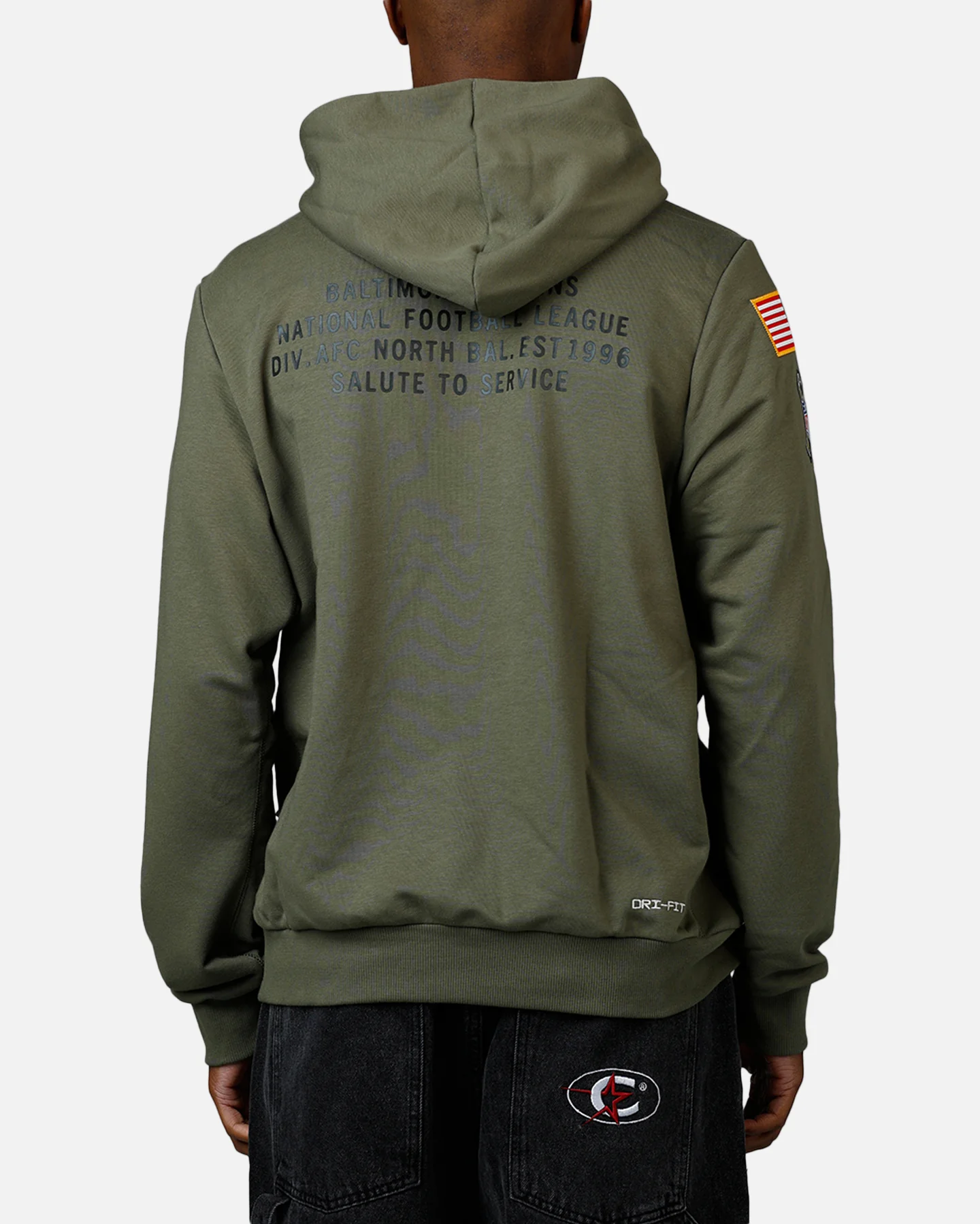Nike Baltimore Ravens Salute To Service Hoodie Olive - Image 2