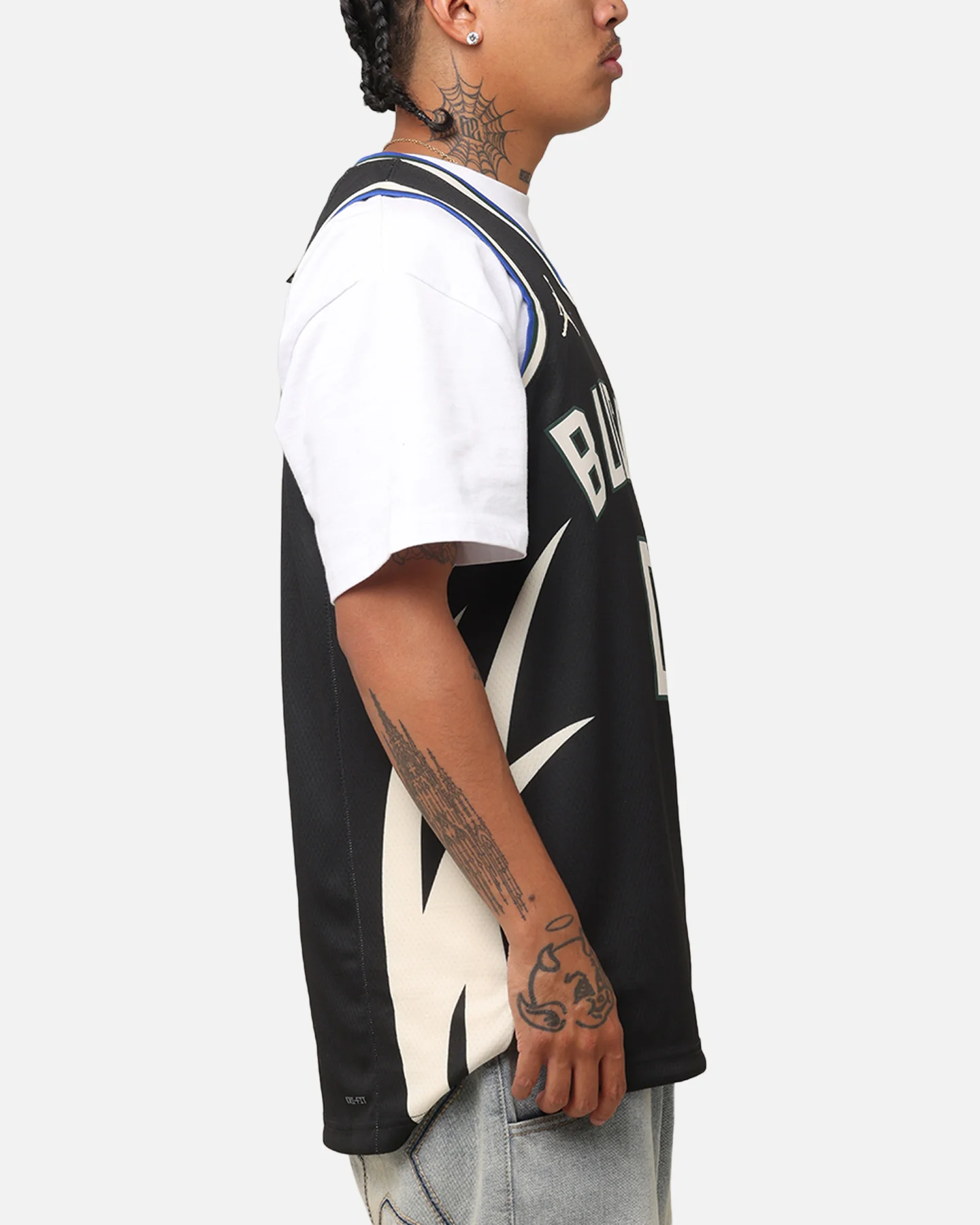 Nike Damian Lillard Milwaukee Bucks #0 Icon Edition 2022/23 Nike Dri-Fit NBA Swingman Jersey Black - Image 5
