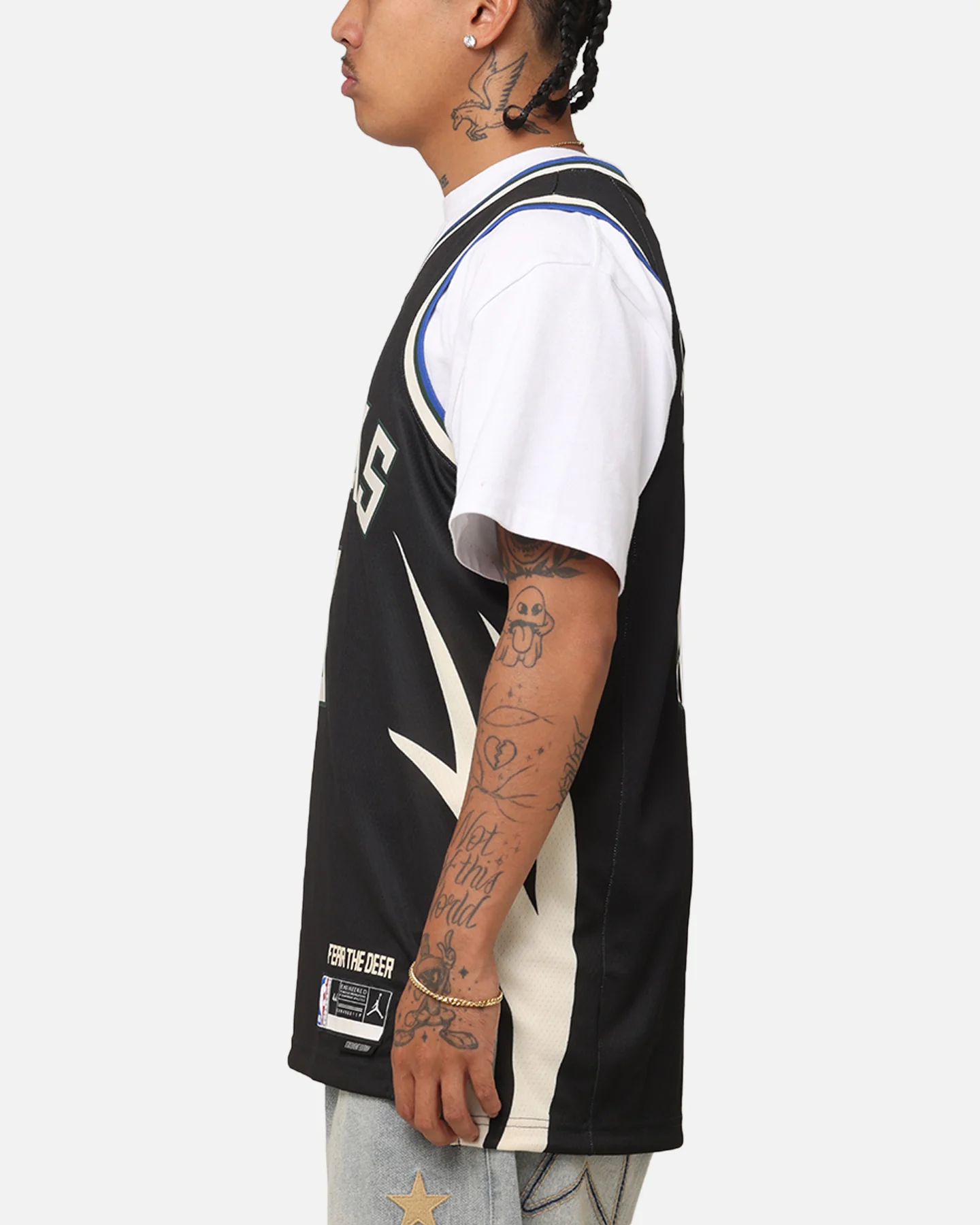 Nike Damian Lillard Milwaukee Bucks #0 Icon Edition 2022/23 Nike Dri-Fit NBA Swingman Jersey Black - Image 6