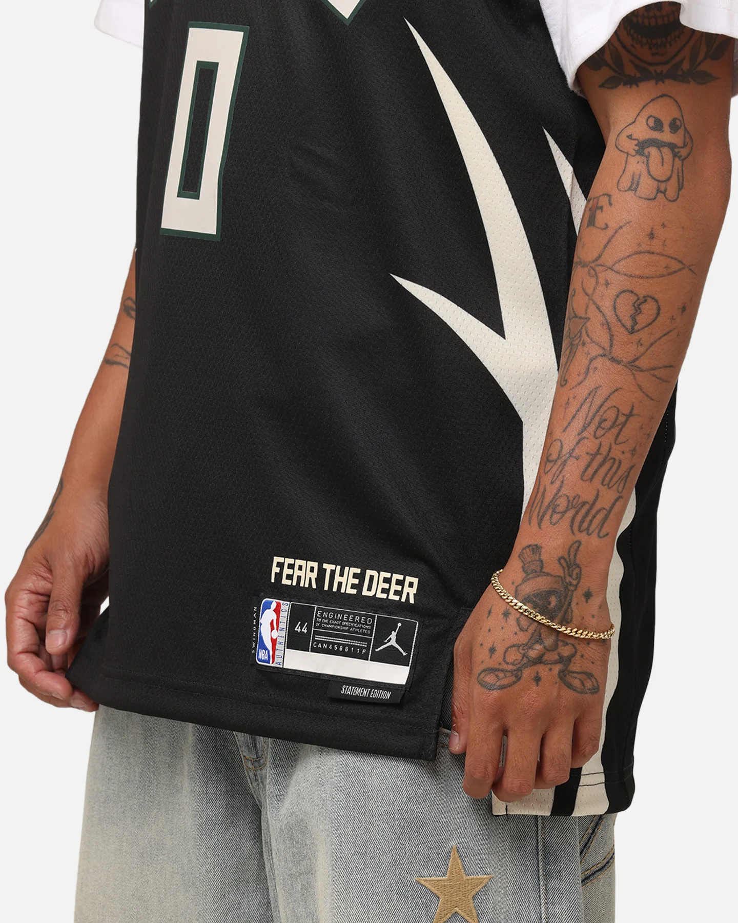 Nike Damian Lillard Milwaukee Bucks #0 Icon Edition 2022/23 Nike Dri-Fit NBA Swingman Jersey Black - Image 8