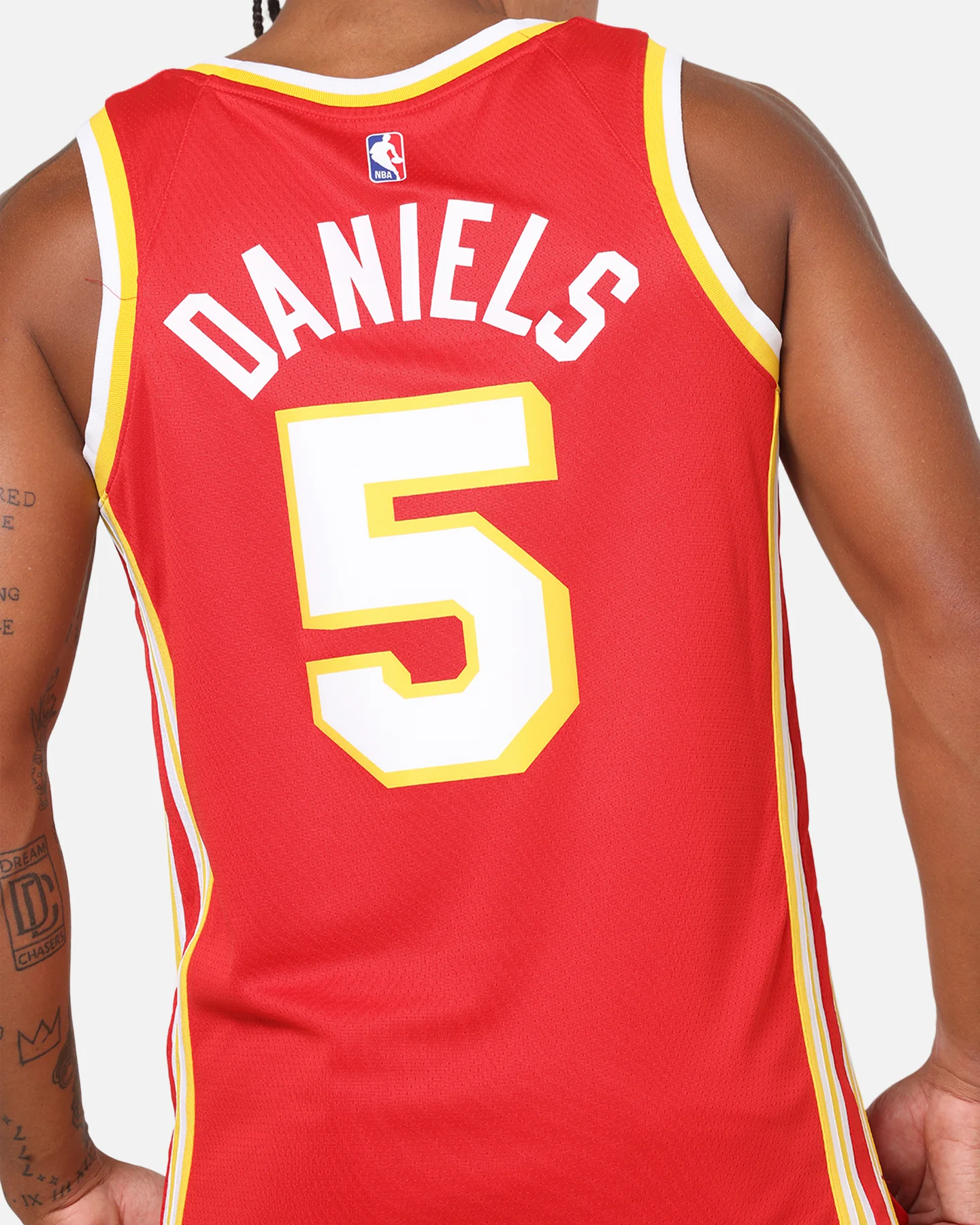 Nike Dyson Daniels Atlanta Hawks #5 Icon Edition Nike Dri-FIT NBA Swingman Jersey University Red - Image 8
