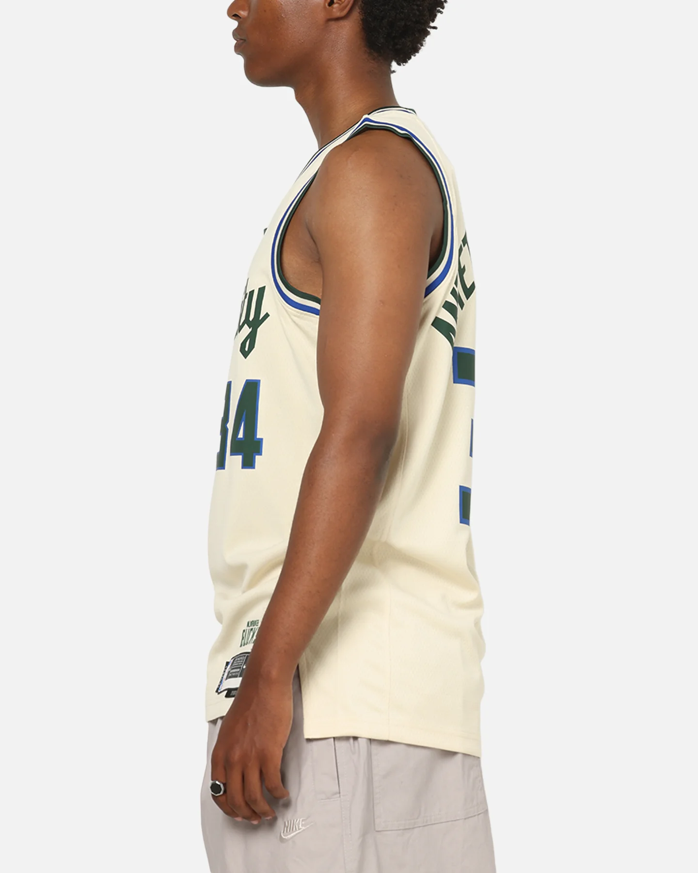 Nike Giannis Antetokounmpo Milwaukee Bucks #34 City Edition 2025/26 NBA Swingman Jersey Flat Opal/Green - Image 6