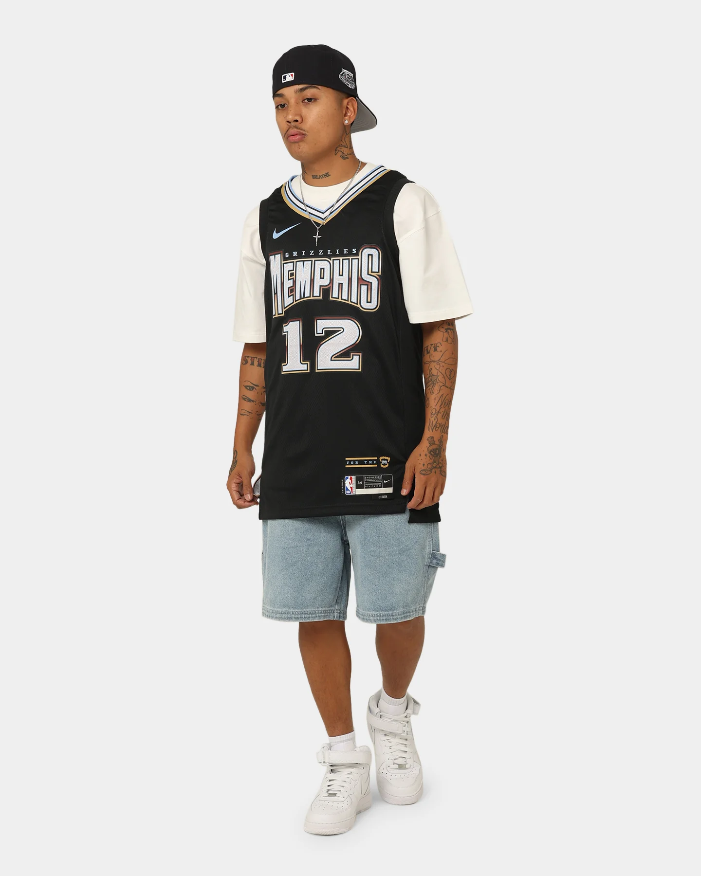 Nike Ja Morant Memphis Grizzlies #12 City Edition Nike Dri-FIT NBA Swingman Jersey Black - Image 3