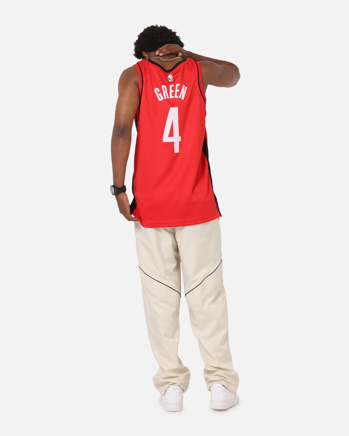 Nike Jalen Green Houston Rockets #4 Icon Edition 2022/23 Nike Dri-Fit NBA Swingman Jersey University Red - Image 4