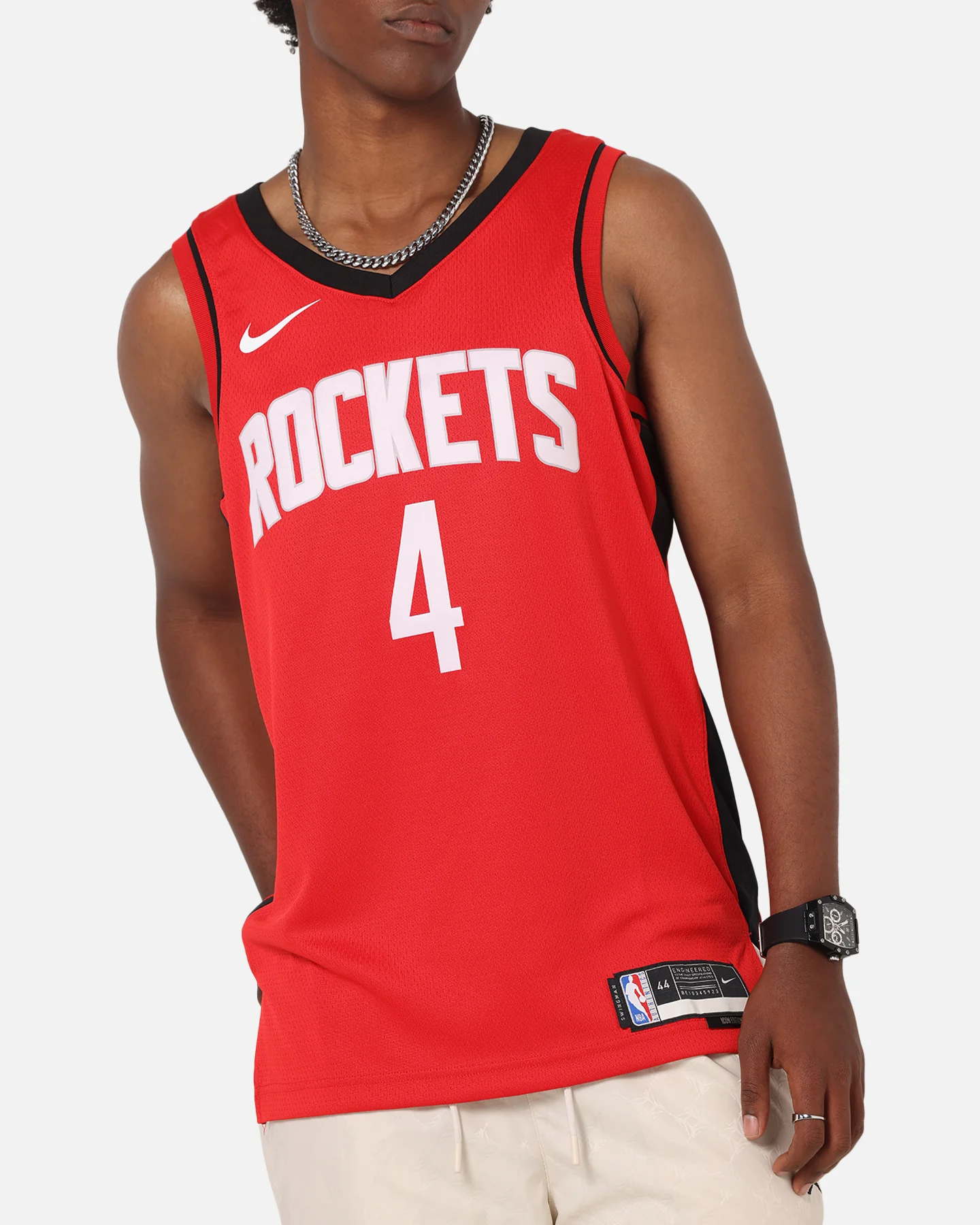 Nike Jalen Green Houston Rockets #4 Icon Edition 2022/23 Nike Dri-Fit NBA Swingman Jersey University Red - Image 7