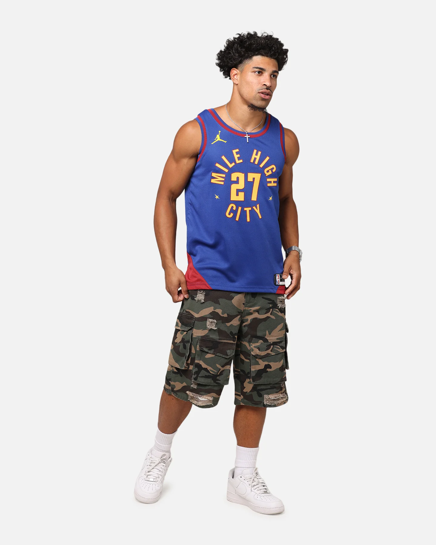 Nike Jamal Murray Denver Nuggets #27 Statement Edition 2022/23 Nike Dri-Fit NBA Swingman Jersey Rush Blue - Image 3