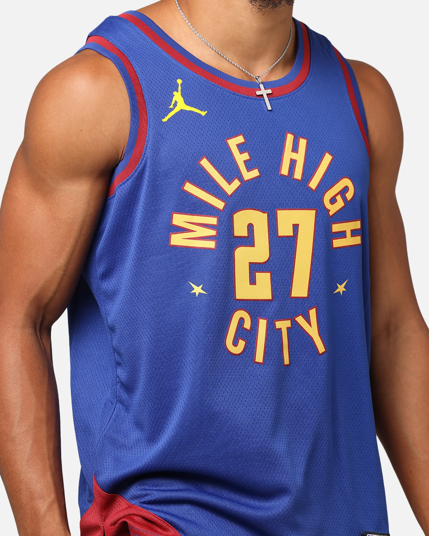 Nike Jamal Murray Denver Nuggets #27 Statement Edition 2022/23 Nike Dri-Fit NBA Swingman Jersey Rush Blue - Image 7