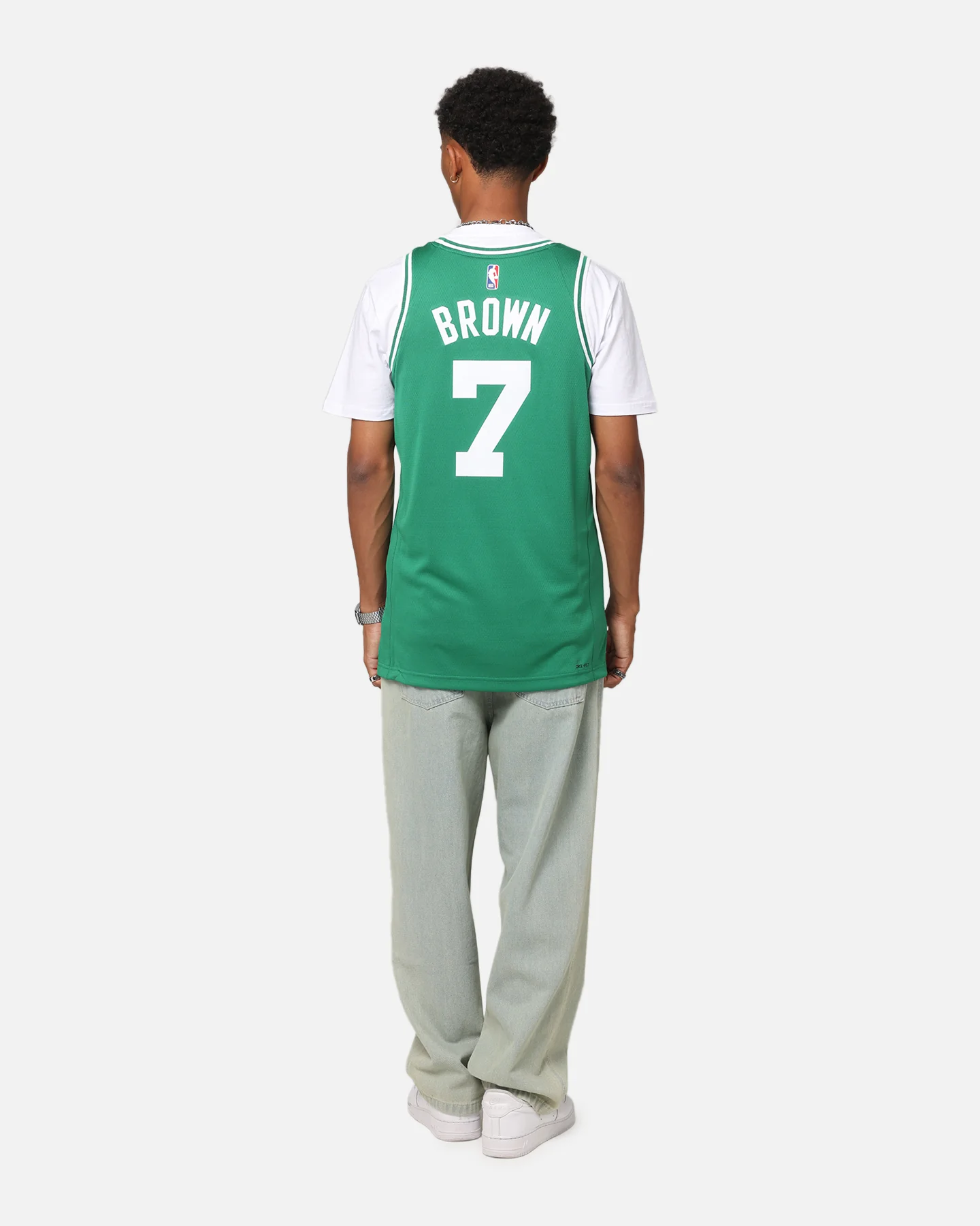 Nike Jaylen Brown Boston Celtics #7 Icon Edition 2022/23 Nike Dri-Fit NBA Swingman Jersey Clover - Image 4