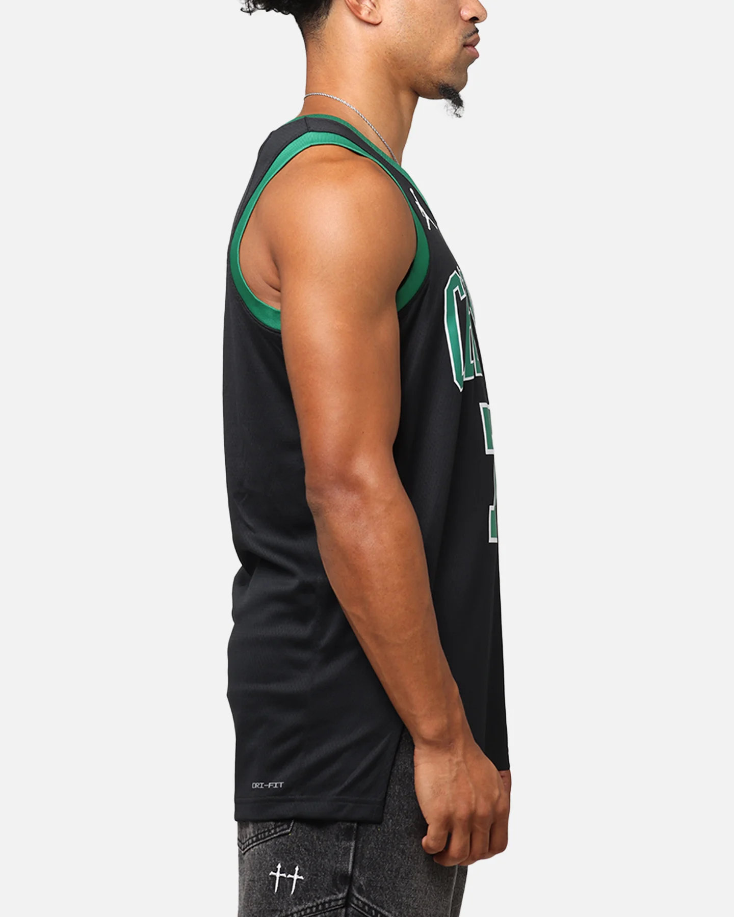 Nike Jaylen Brown Boston Celtics #7 Statement Edition 2022/23 Nike Dri-Fit NBA Swingman Jersey Black/Brown - Image 5