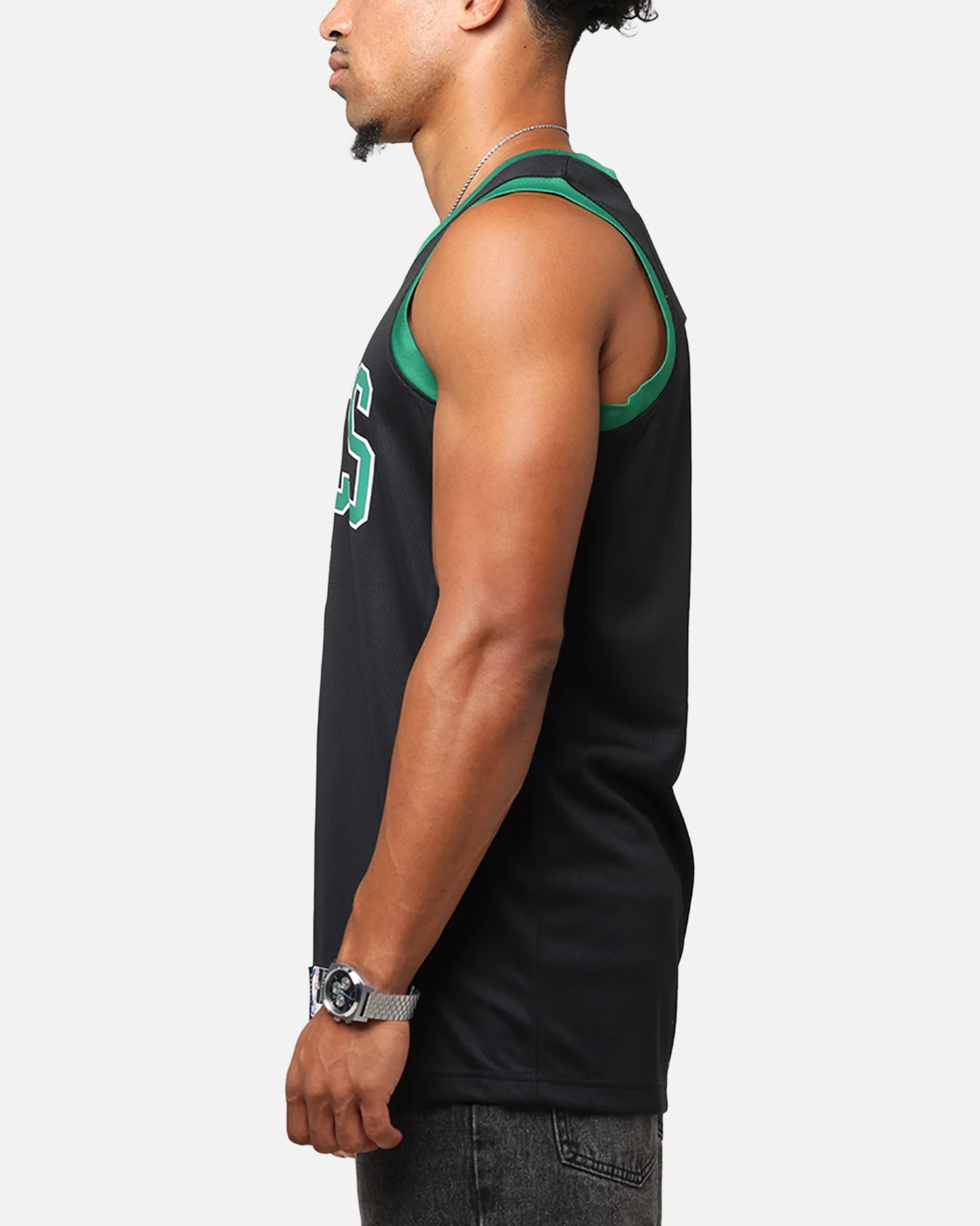Nike Jaylen Brown Boston Celtics #7 Statement Edition 2022/23 Nike Dri-Fit NBA Swingman Jersey Black/Brown - Image 6