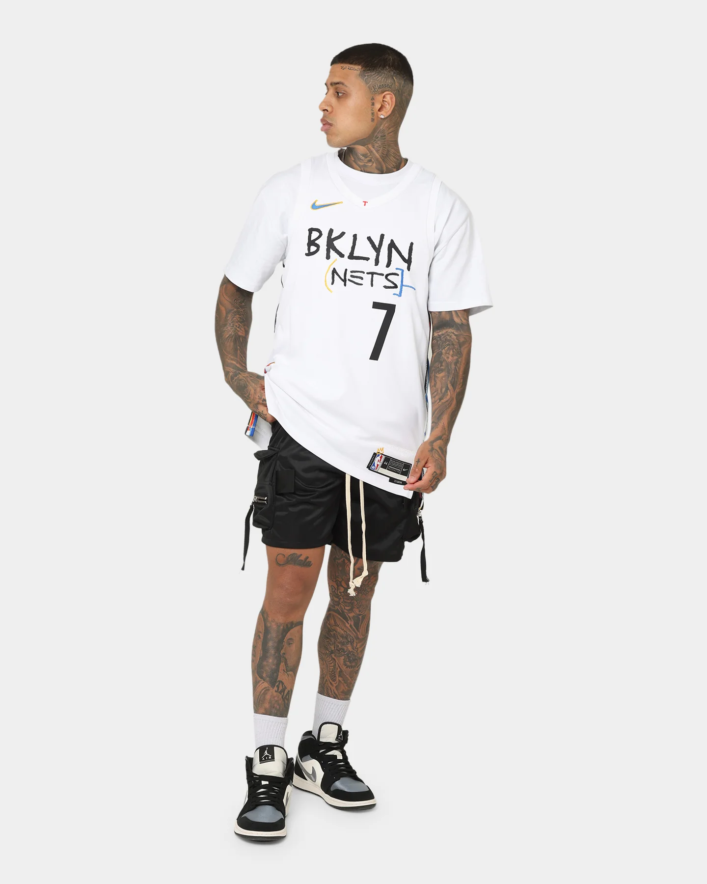 Nike Kevin Durant Brooklyn Nets #7 City Edition Nike Dri-FIT NBA Swingman Jersey White - Image 3