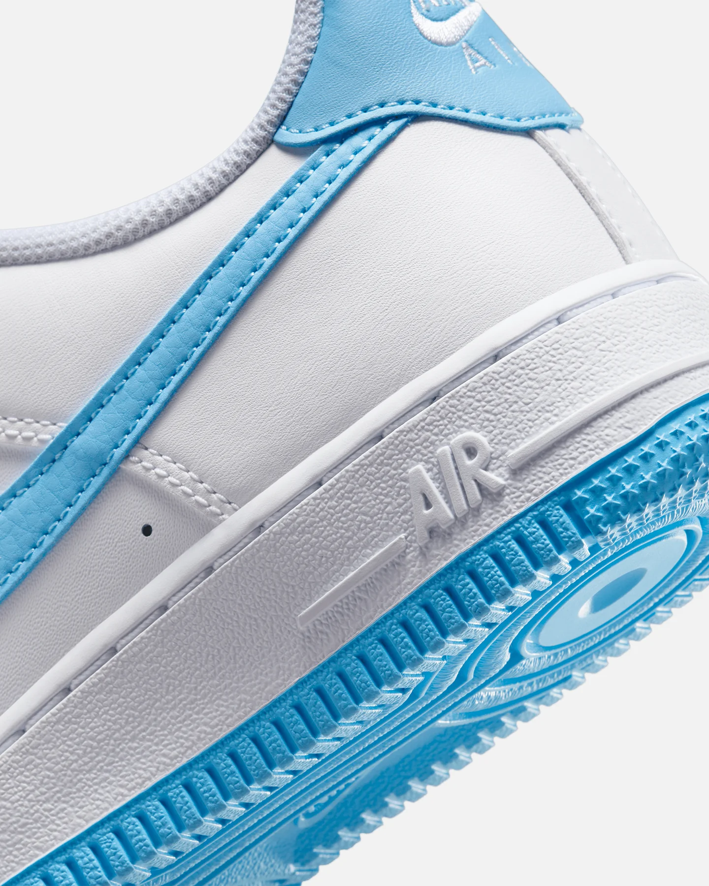Nike Kids' Air Force 1 (GS) White/Aquarius Blue - Image 8