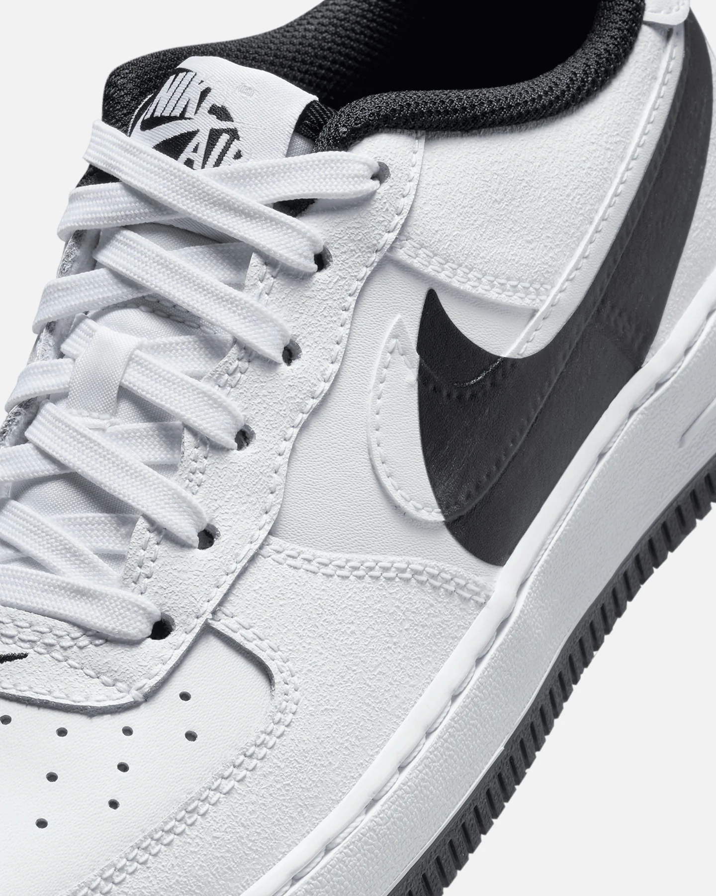 Nike Kids' Air Force 1 LV8 2 (GS) White/White-Black - Image 6