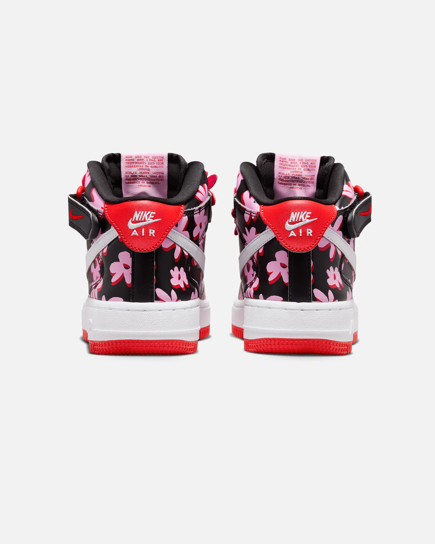 Nike Kids' Air Force 1 Mid EasyOn SE (GS) Black/White/Pink - Image 3
