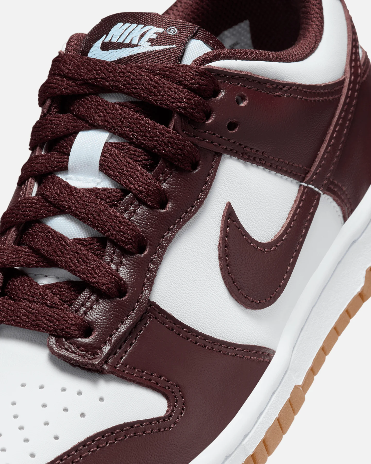 Nike Kids' Dunk Low (GS) White/Burgundy - Image 6