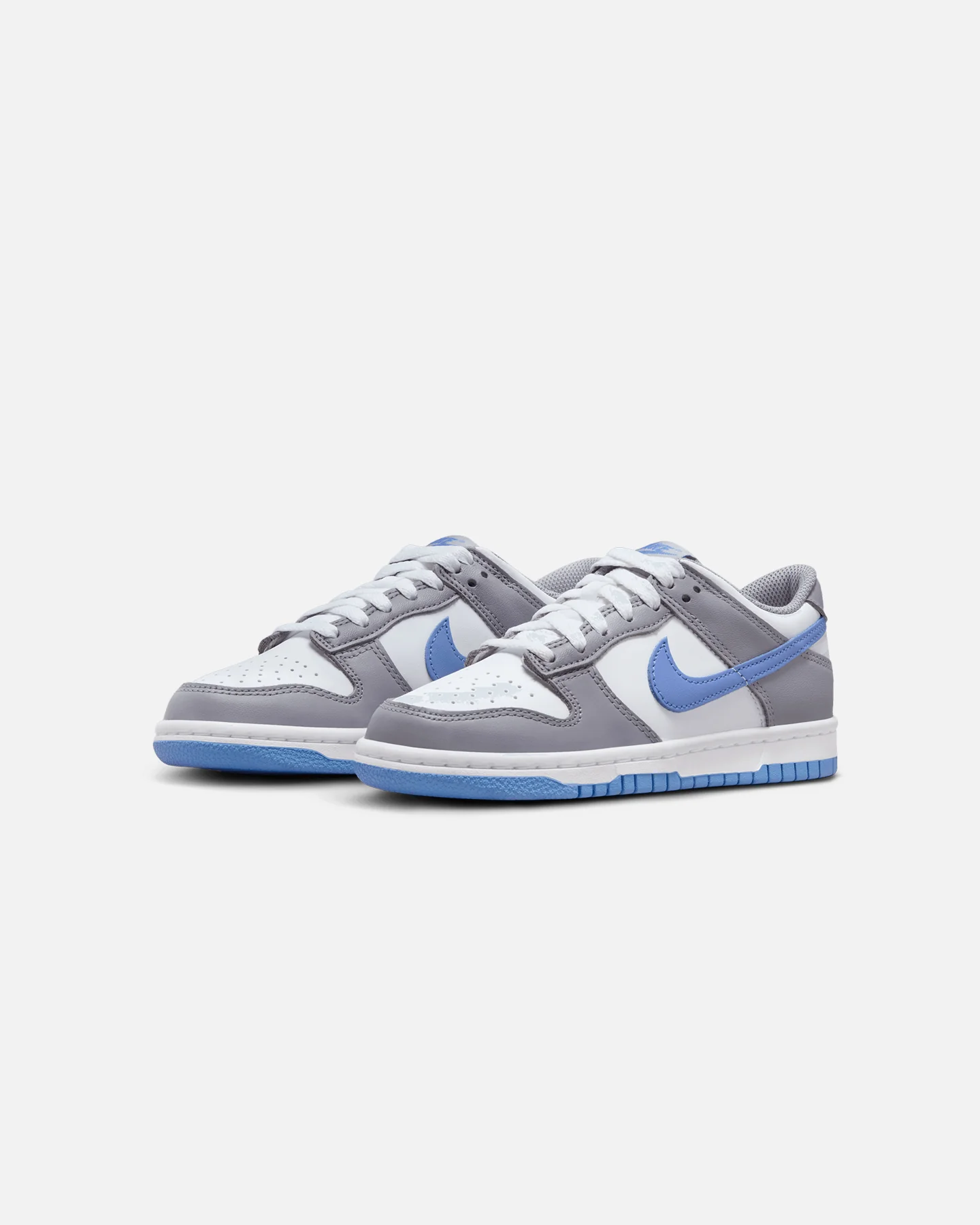 Nike Kids' Dunk Low (GS) White/Royal Pulse-Cement Grey - Image 2