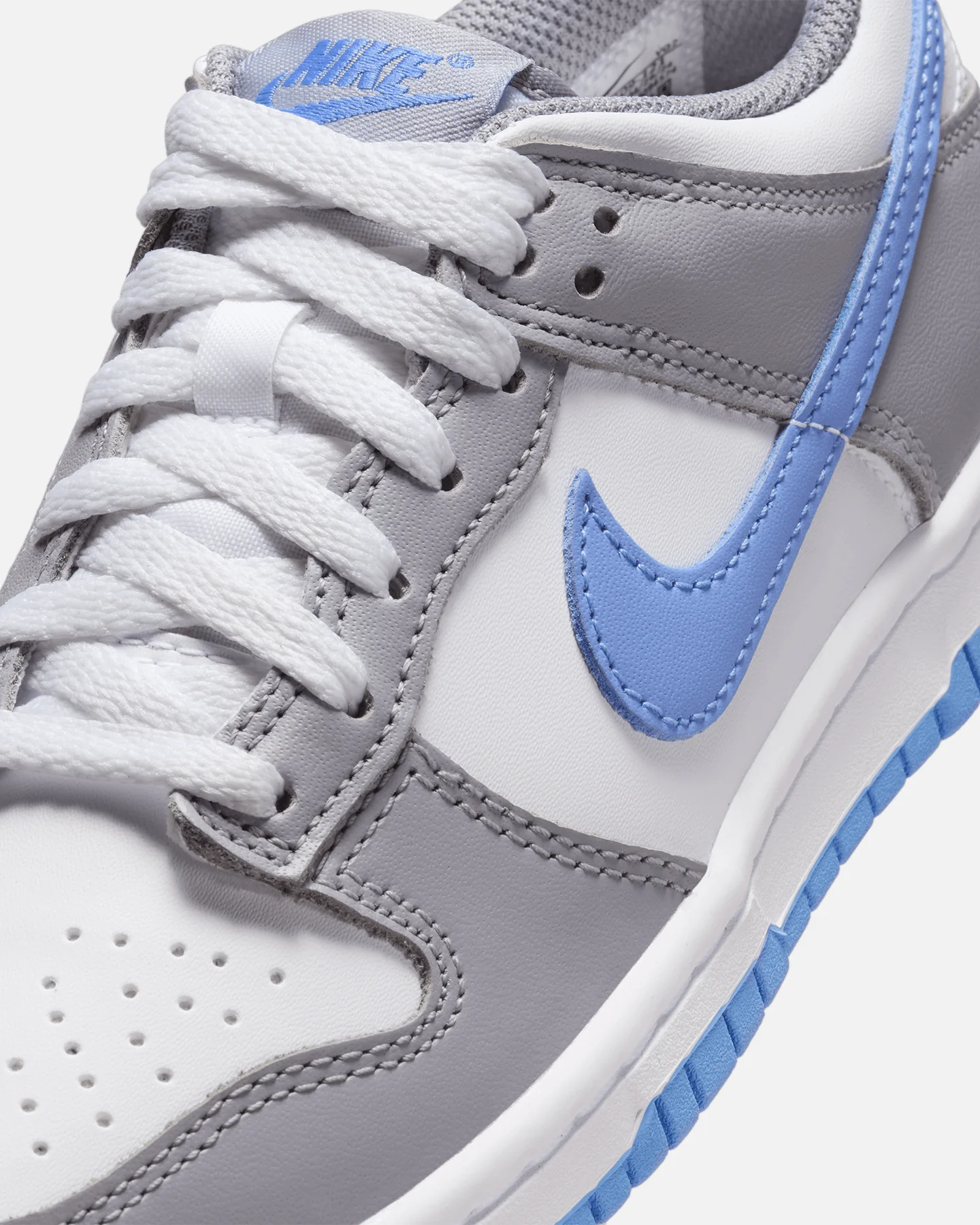 Nike Kids' Dunk Low (GS) White/Royal Pulse-Cement Grey - Image 6