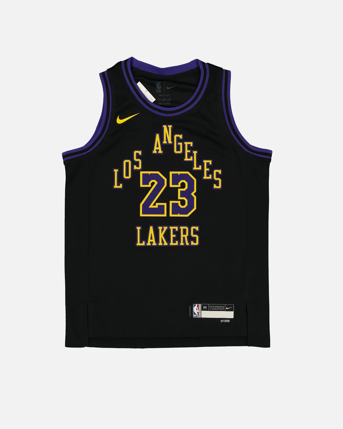Nike Kids' Los Angeles Lakers Lebron James City Edition 2023/24 Swingman Jersey Black - Image 4
